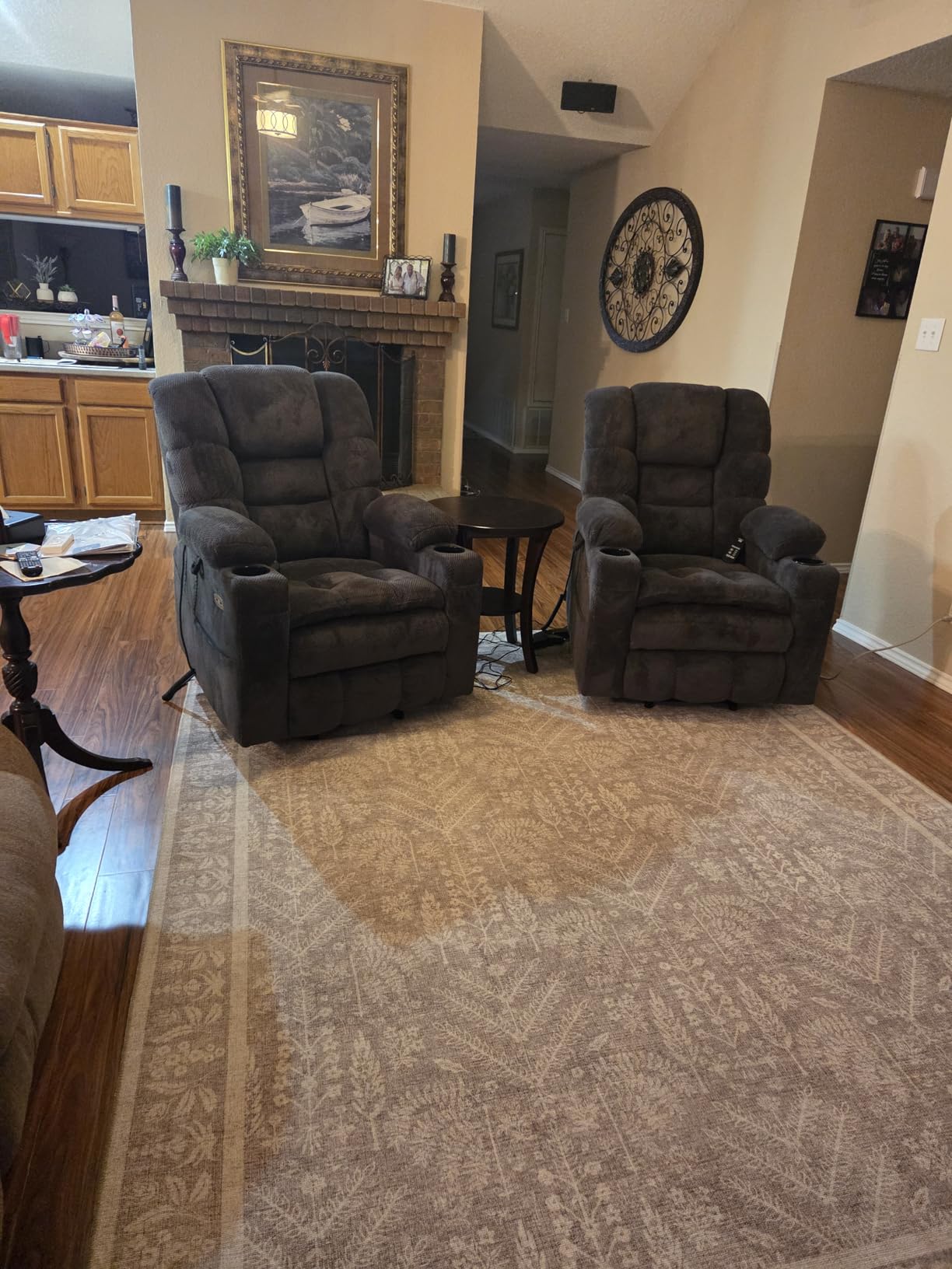 MCombo 3 Motor Power Lift Recliner, Heat and Massage, 7631, Small customer photo 2