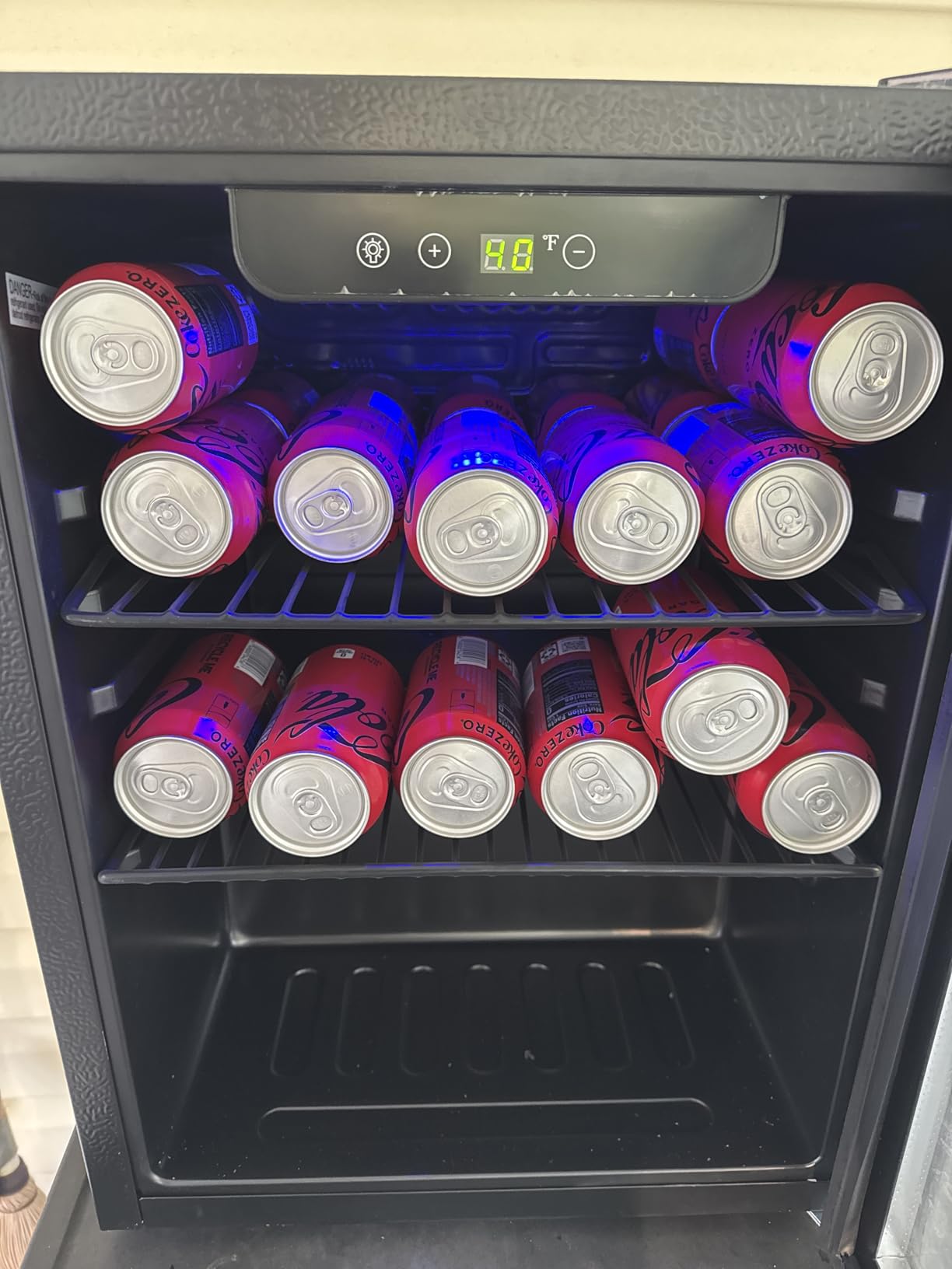 Antarctic Star 18L Beverage Refrigerator Cooler 24Can, Mini Fridge with Quiet Compressor, LED Light,Freestanding Small Fridge with Electronic Temperature Control for Home and Bar(40-61 ℉) customer photo 1