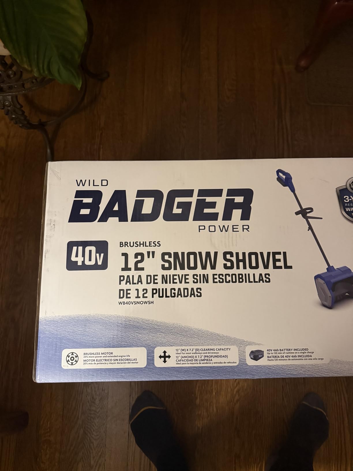 Wild Badger Power 40V Cordless Electric Snow Shovel, 12-Inch Brushless customer photo 2