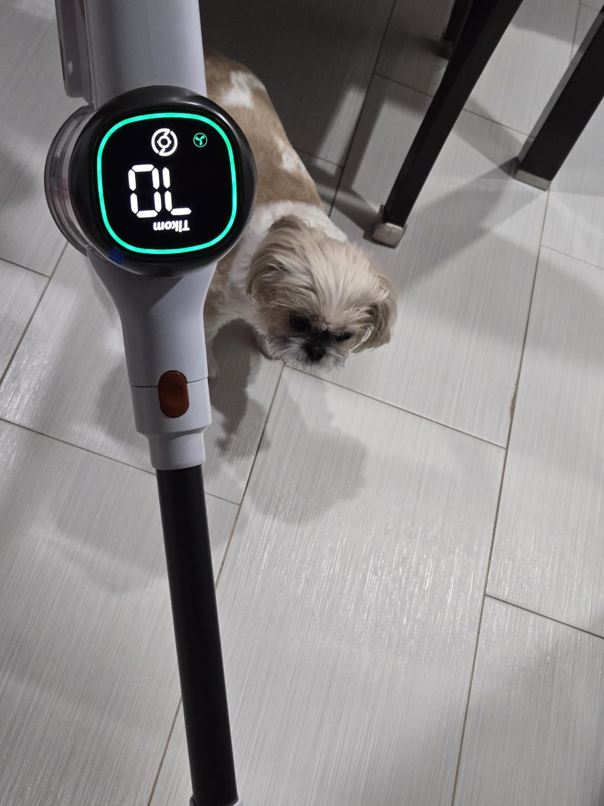 Tikom V500 Cordless Vacuum Cleaner for Home, 40000Pa/450W Stick Vacuum with LED Touch Screen, Charging Wall Dock, Anti-Tangle, Lightweight Handheld Vacuum for Pet Hair, Hard Floor, Carpet customer photo 1