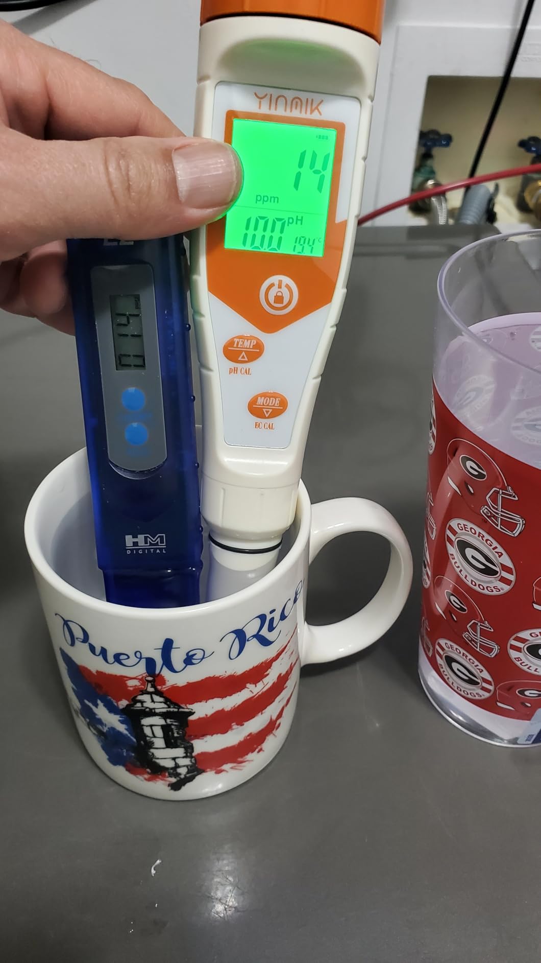 YINMIK pH Meter for Hydroponics, 4 in 1 PPM EC Meter for Plant Nutrients customer photo 2