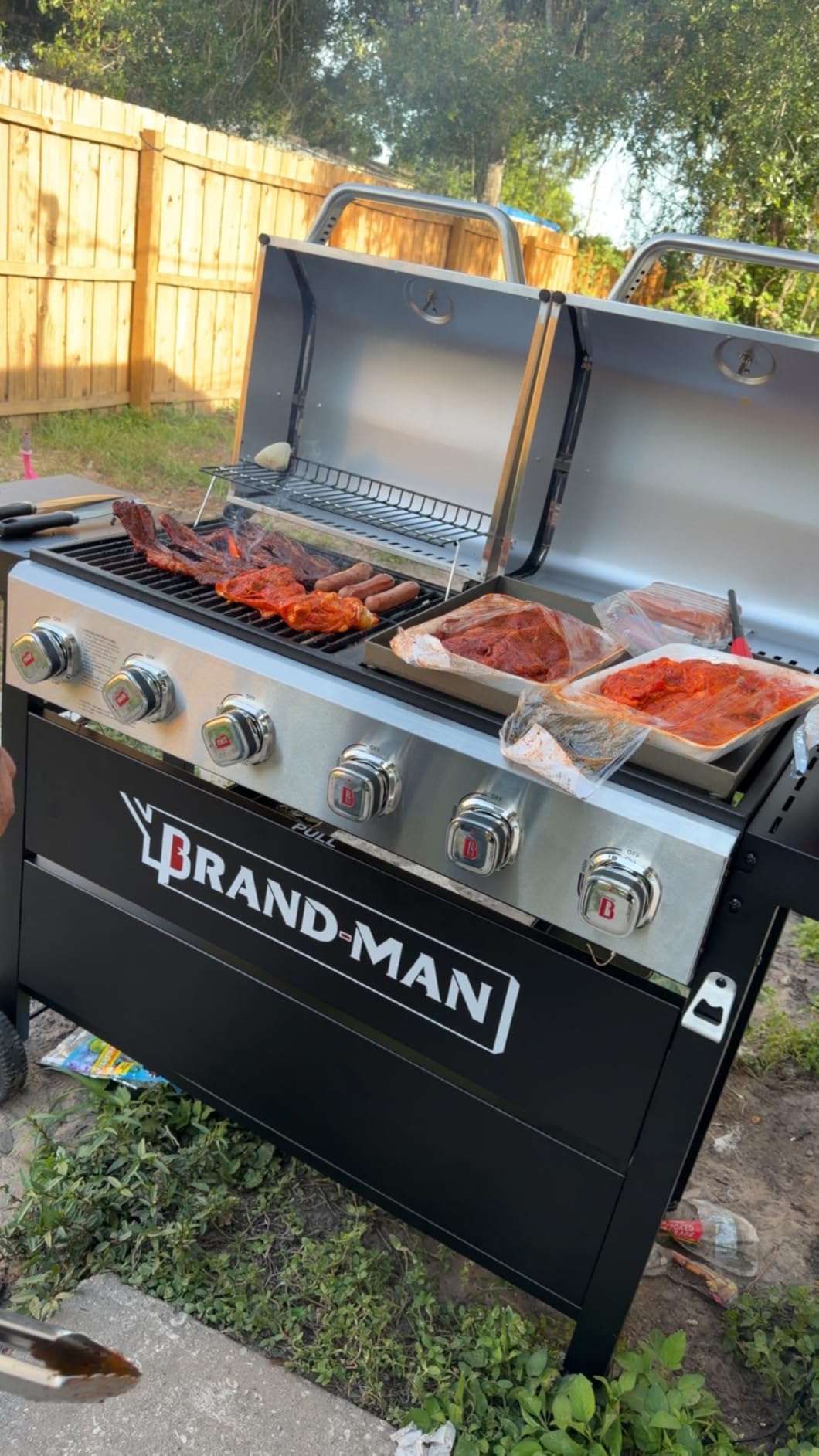 Brand-Man 6-Burner Propane Gas Grill Griddle Combo 2-in-1 Outdoor BBQ Grill customer photo 1