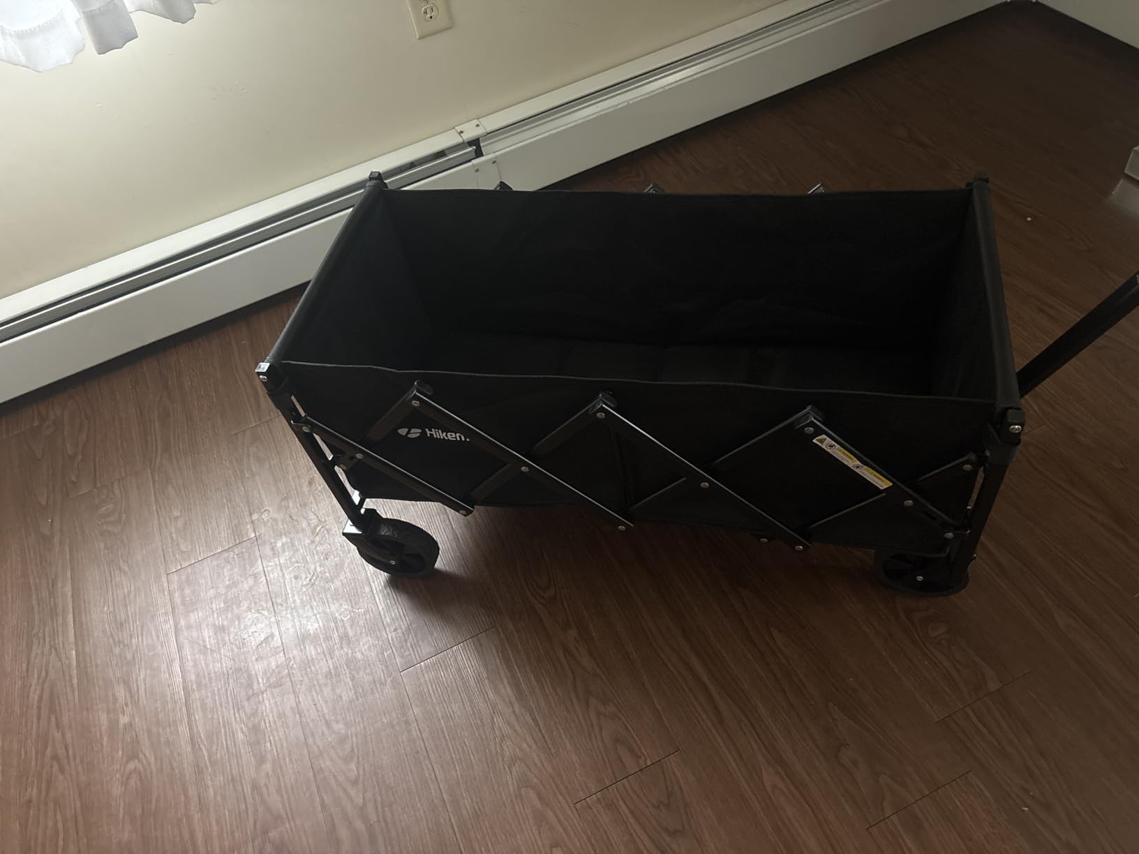HIKEMOON 34'' Extra Long Folding Portable Wagon Cart, 120L 360LBS Black customer photo 2