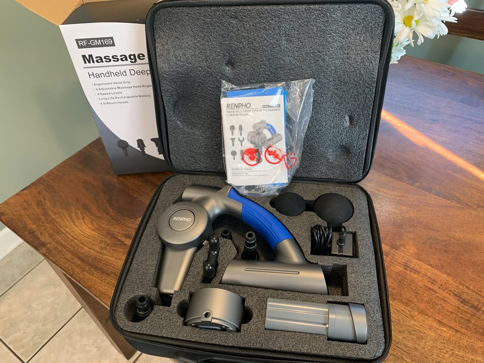 RENPHO Active Massage Gun, Percussion Back Massager Deep Tissue customer photo 1