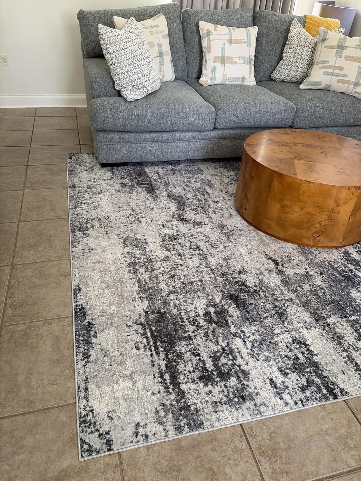 8x10 Area Rugs for Living Room Washable Bedroom Dining Room Blue Grey customer photo 2