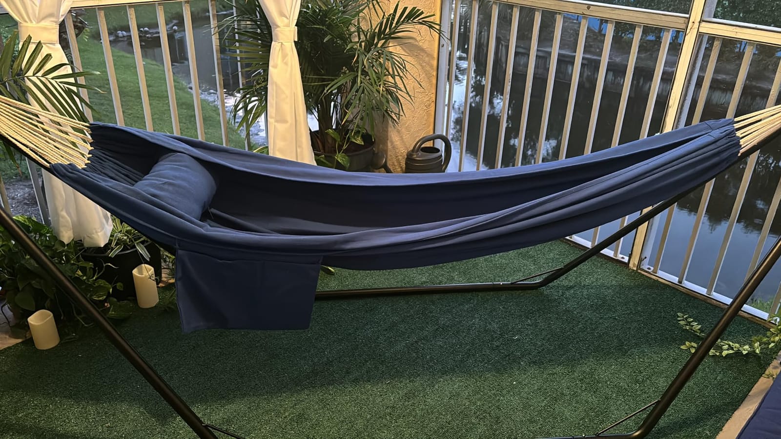 GAFETE Double Hammocks with Stand for Outside, Max 600lbs, (Classic Red) customer photo 1