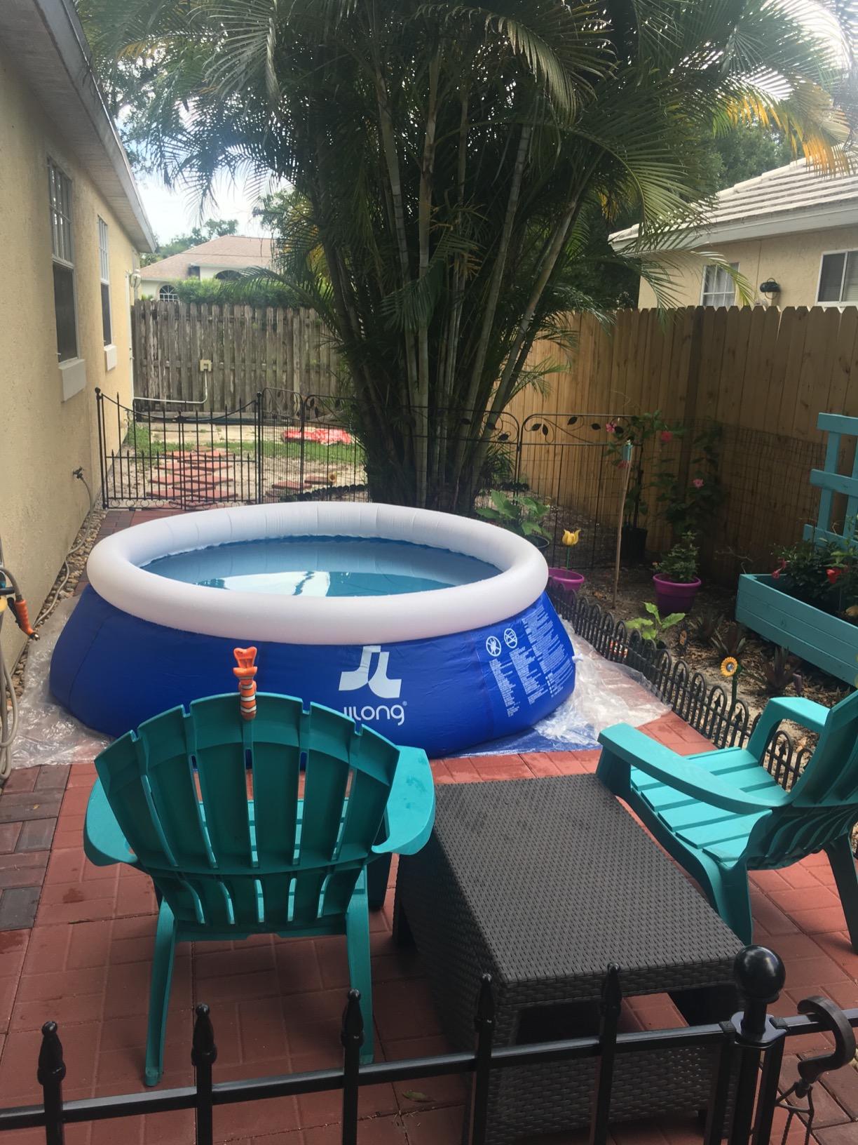 DIMAR GARDEN 10ft x 30in Inflatable Swimming Pool, Outdoor Round Top Ring Above Ground Pools customer photo 2