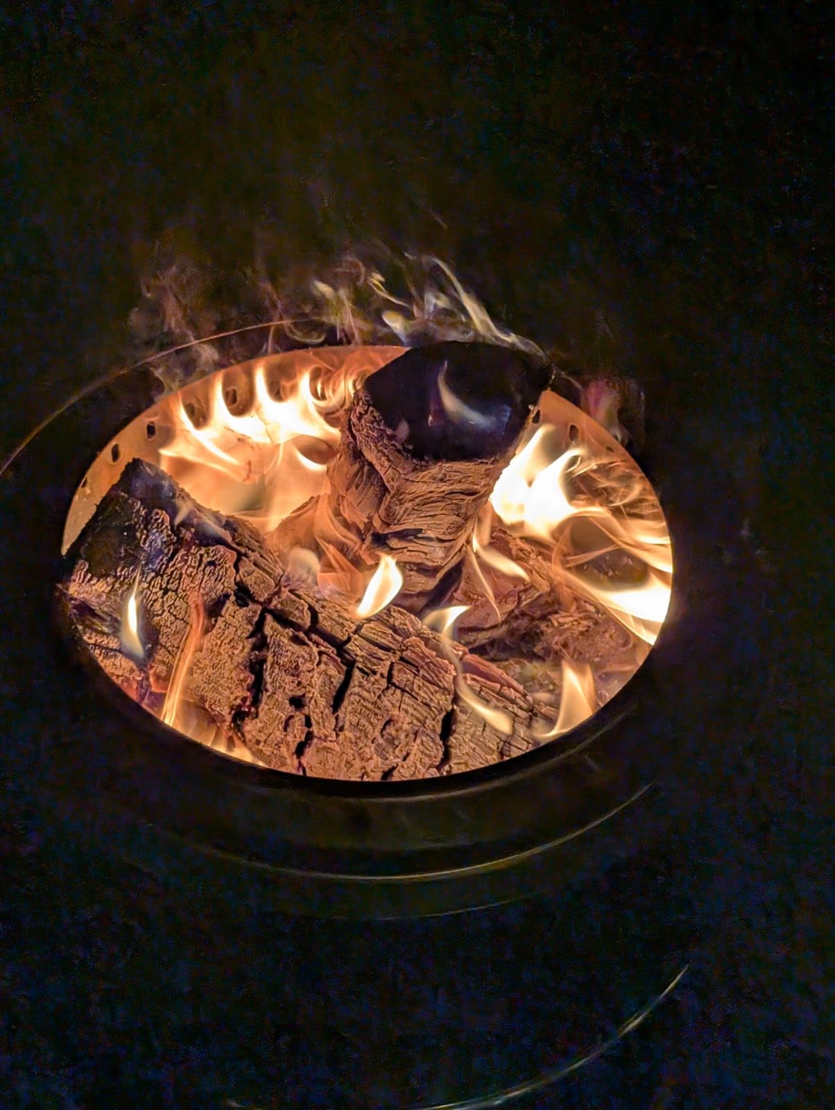 OutVue 15.5 inch Stainless Steel Smokeless Fire Pit with Grill & Tote Bag customer photo 2