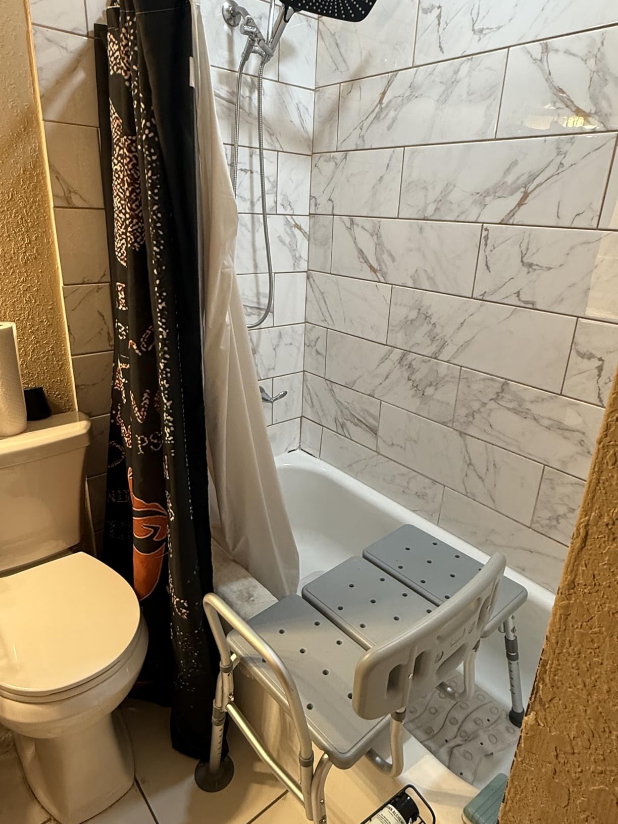 HOMLAND Tub Transfer Bench with Backrest for Bathtub, Height Adjustable customer photo 2