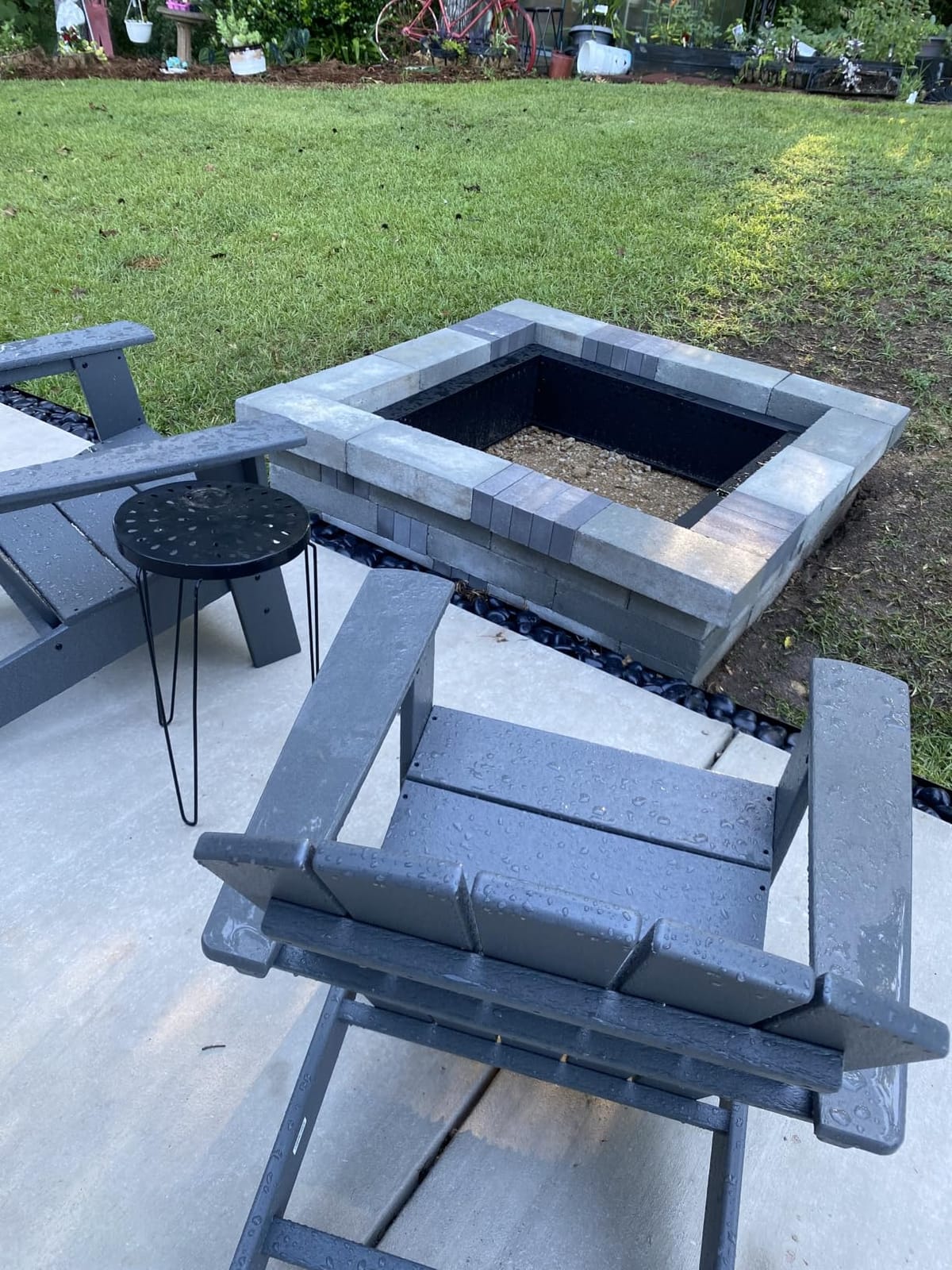 OutVue 42 inch Square Fire Pit Ring, Heavy Duty Fire Ring customer photo 1