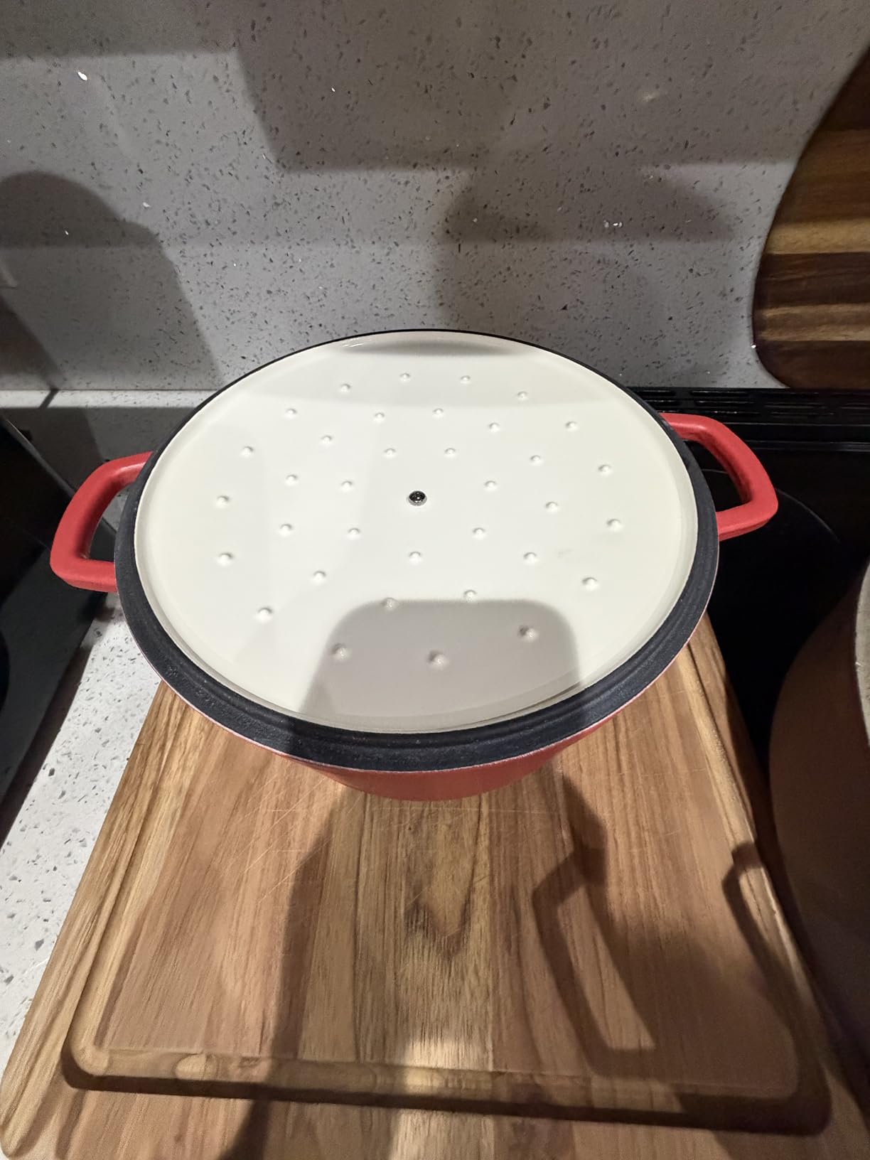 CAROTE 5QT Cream White Enameled Cast Iron Dutch Oven Pot with Lid customer photo 2