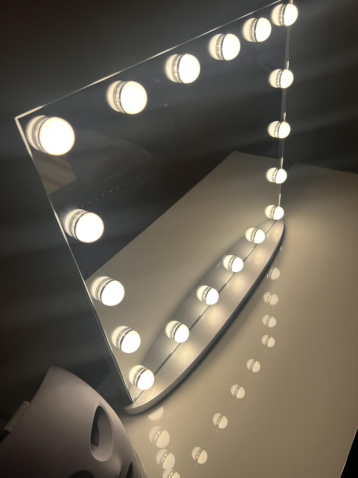 LUXFURNI Vanity Mirror with Lights, 23.6