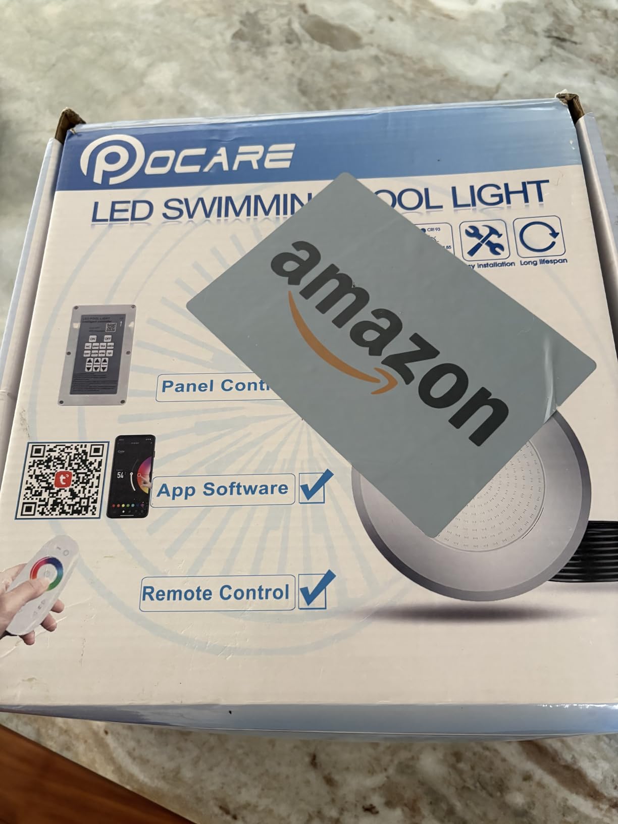 60Ft 10Inch 60W Smart WiFi Led Pool Lights for Inground Pool with 3 Control Way(APP/Remote/Controller), Multi-Color Changing Underwater Swimming Pool Light for Large 10
