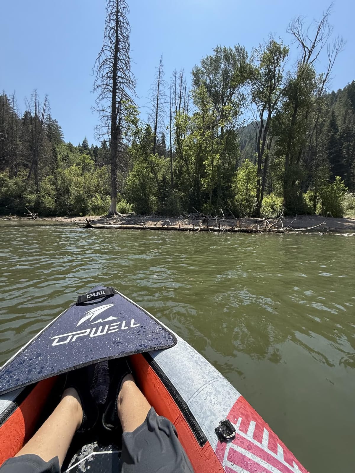 UPWELL 13'6” Inflatable Recreational Kayak - 2 Person with Drop Stitch Floor and Accessories Including Kayak Seats with High Back Support, Paddle, Fin, Repair Kits, Carry Bag and Hand Pump(NO HIN) customer photo 1