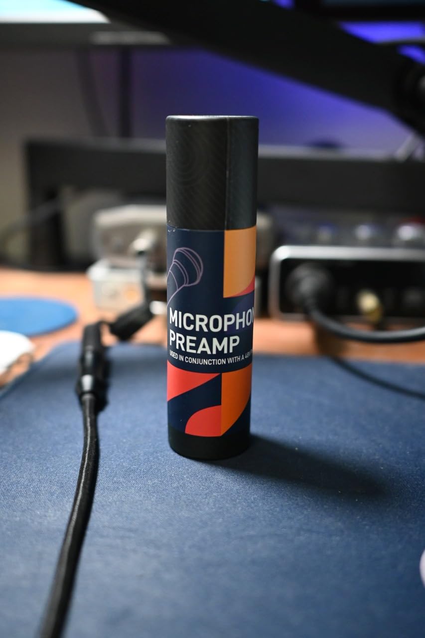 StudioMan DPM1 XLR Dynamic Microphones Preamp, 29dB Gain & Low-Noise Signal Boost, Plug-and-Play Metal Adapter,48V Phantom Power Required（not Included,Only for Dynamic Mics-for Studio/Stage customer photo 1