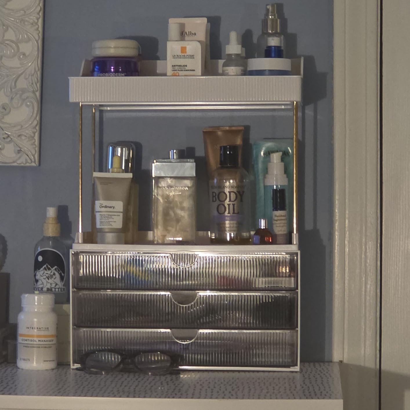 caktraie 3-Drawer 2-Tier Acrylic Makeup & Bathroom Vanity Organizer customer photo 2