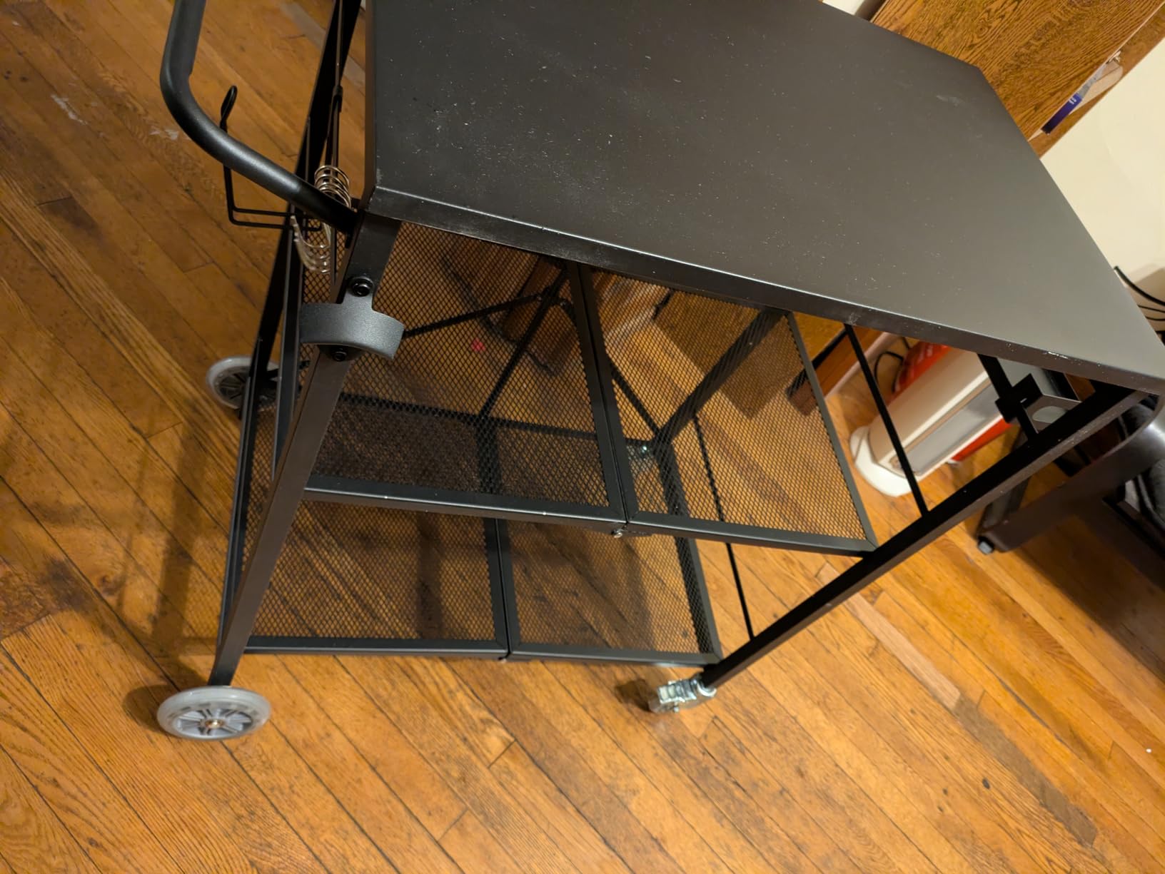 Ciokea Folding Outdoor Grill Cart with Wheels, All Black customer photo 1