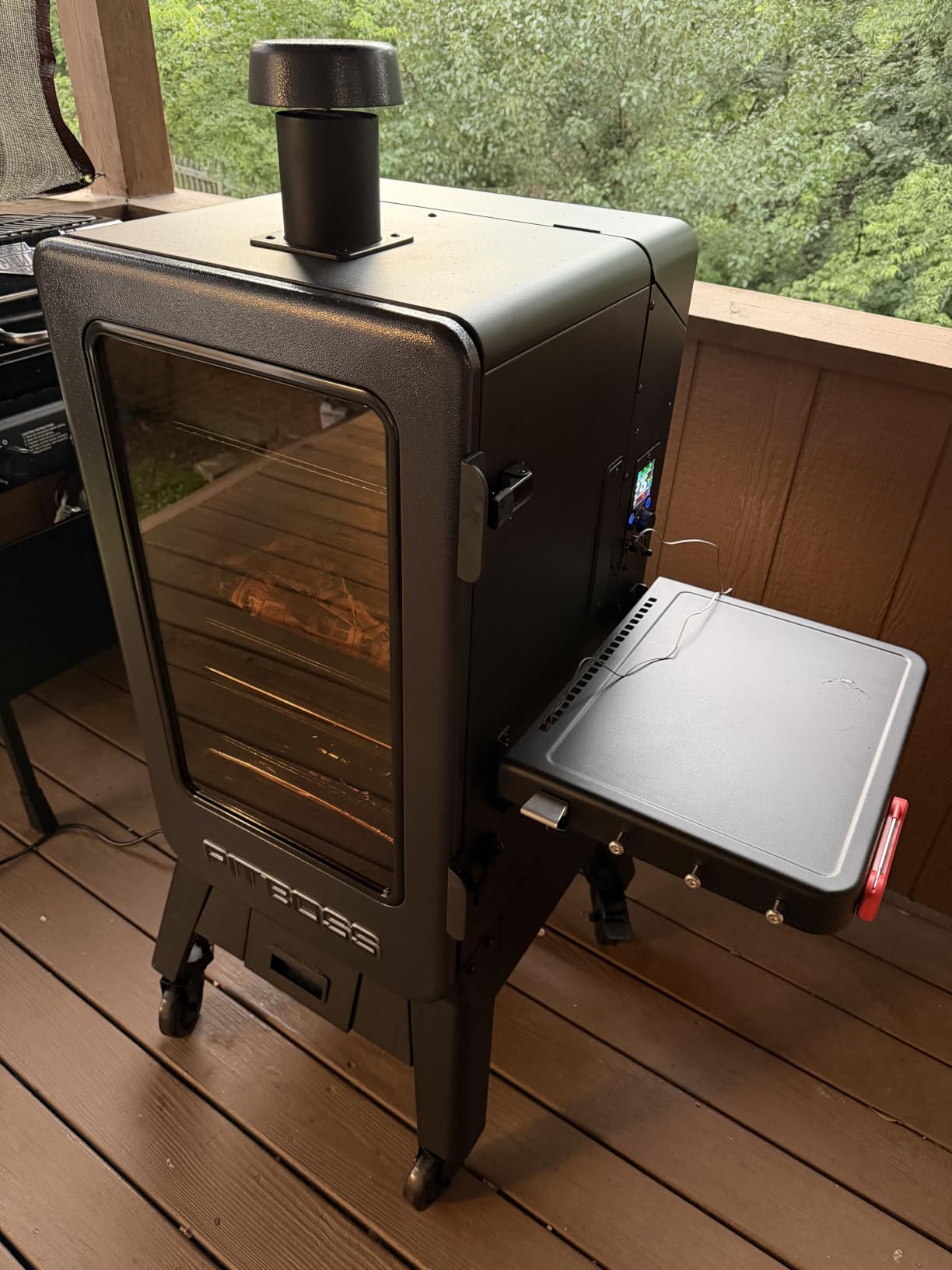Pit Boss Navigator 3-Series WiFi & Bluetooth Wood Pellet Vertical Smoker with LCD Digital Controller, 1,118-Sq. In. 5-Rack Cooking Space, 130°F to 420°F Temp Range, Meat Probe, 50 lb. Pellet Hopper customer photo 1