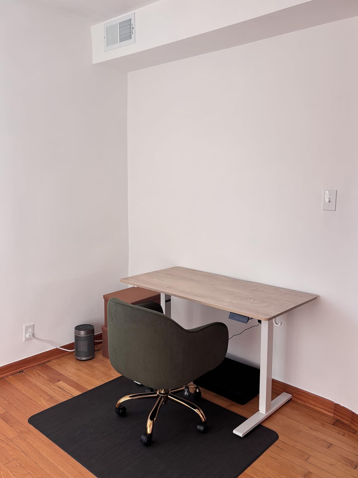 FEZIBO Standing Desk 48 × 24 Inch Electric Height Adjustable, Maple customer photo 2