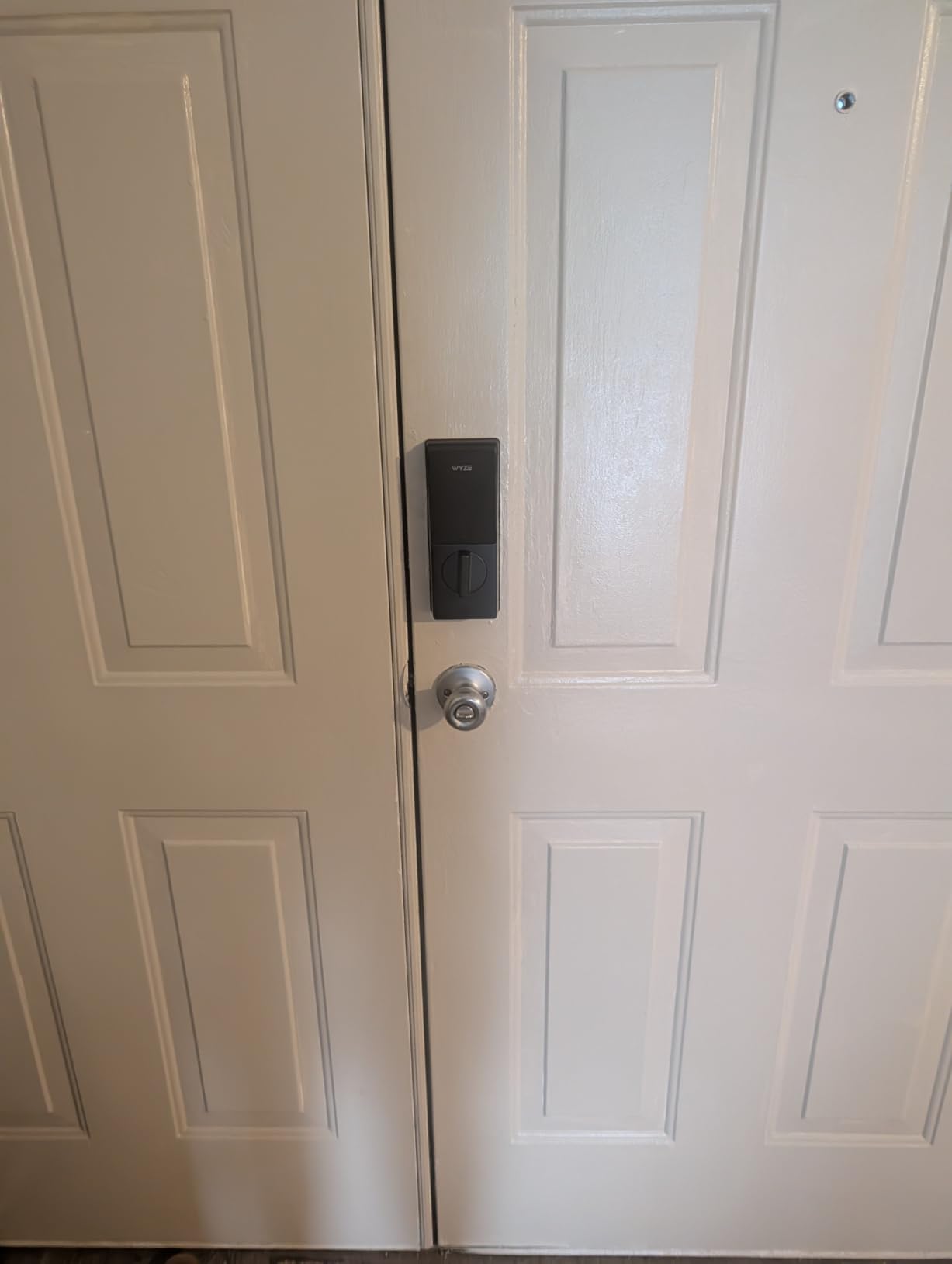 Wyze Palm Lock, Smart Door Lock with Palm Vein Recognition, Keyless Entry Smart Locks for Front Door, Keypad, Auto Lock, Dual Battery, Wi-Fi, Works with Alexa & Google, BHMA, IP53, Mechanical Key customer photo 1