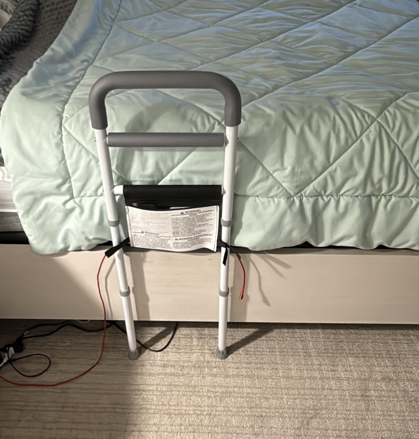 Bed Rails for Elderly Adults Safety with Bedside Support Legs customer photo 2