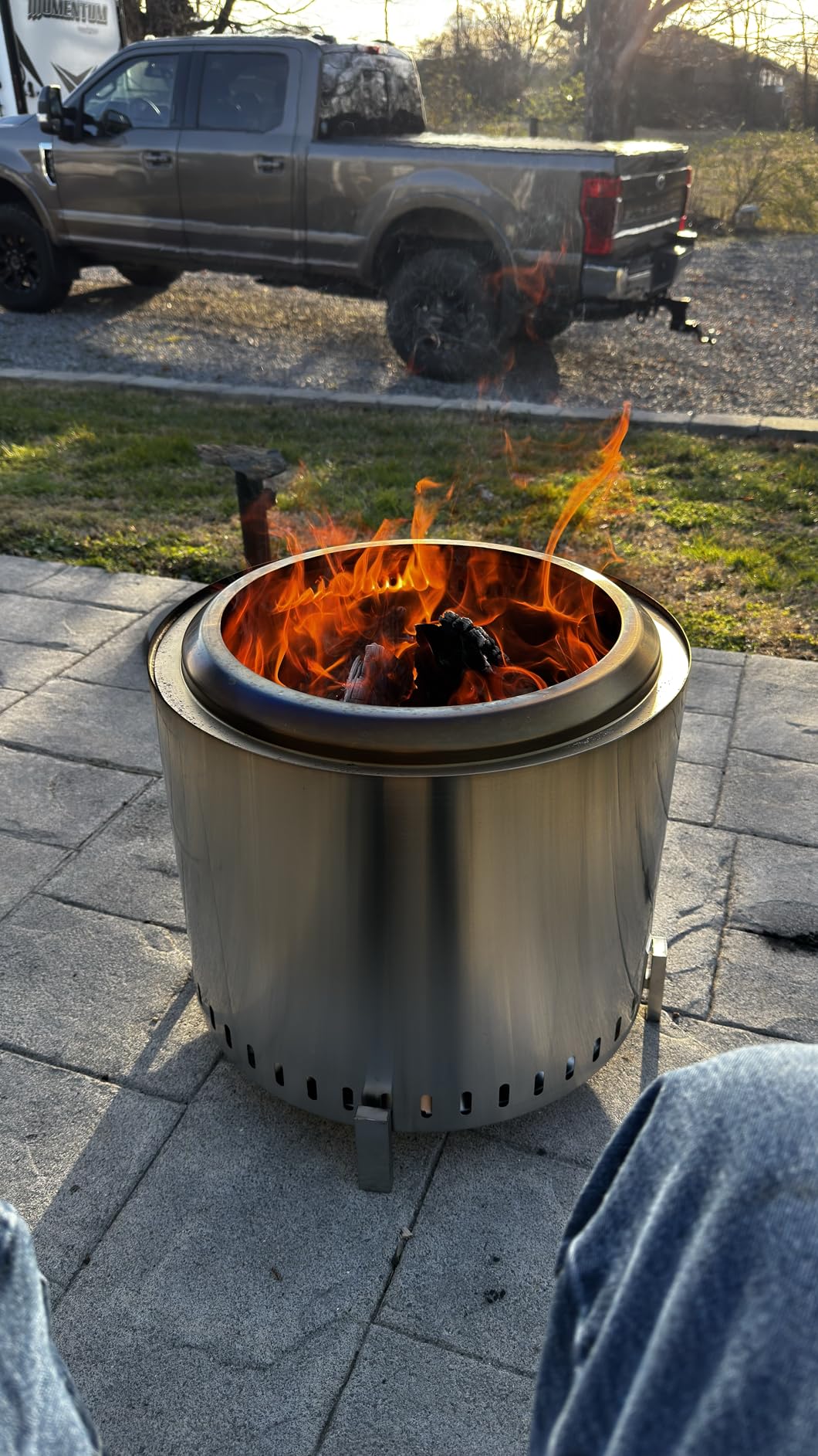 OutVue 19.5 inch Stainless Steel Smokeless Fire Pit with Tote Bag customer photo 1