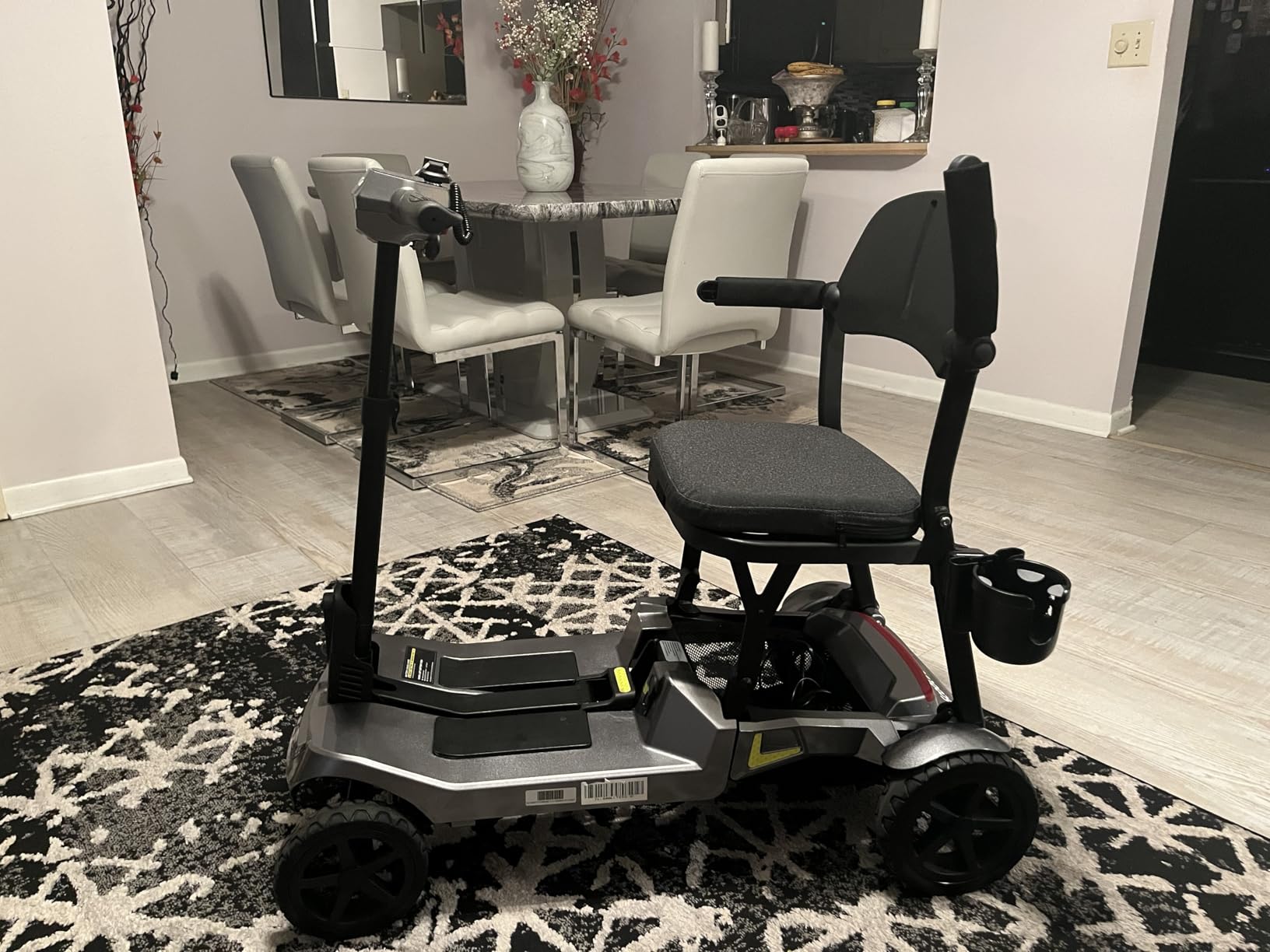 SCOOTNGO Mobility Scooters for Seniors & Adults, 4 Wheel Foldable Lightweight Airline Approved, Dual Removable Batteries, Portable for Travel, No Assembly Needed (Silver Grey, Classic) customer photo 1