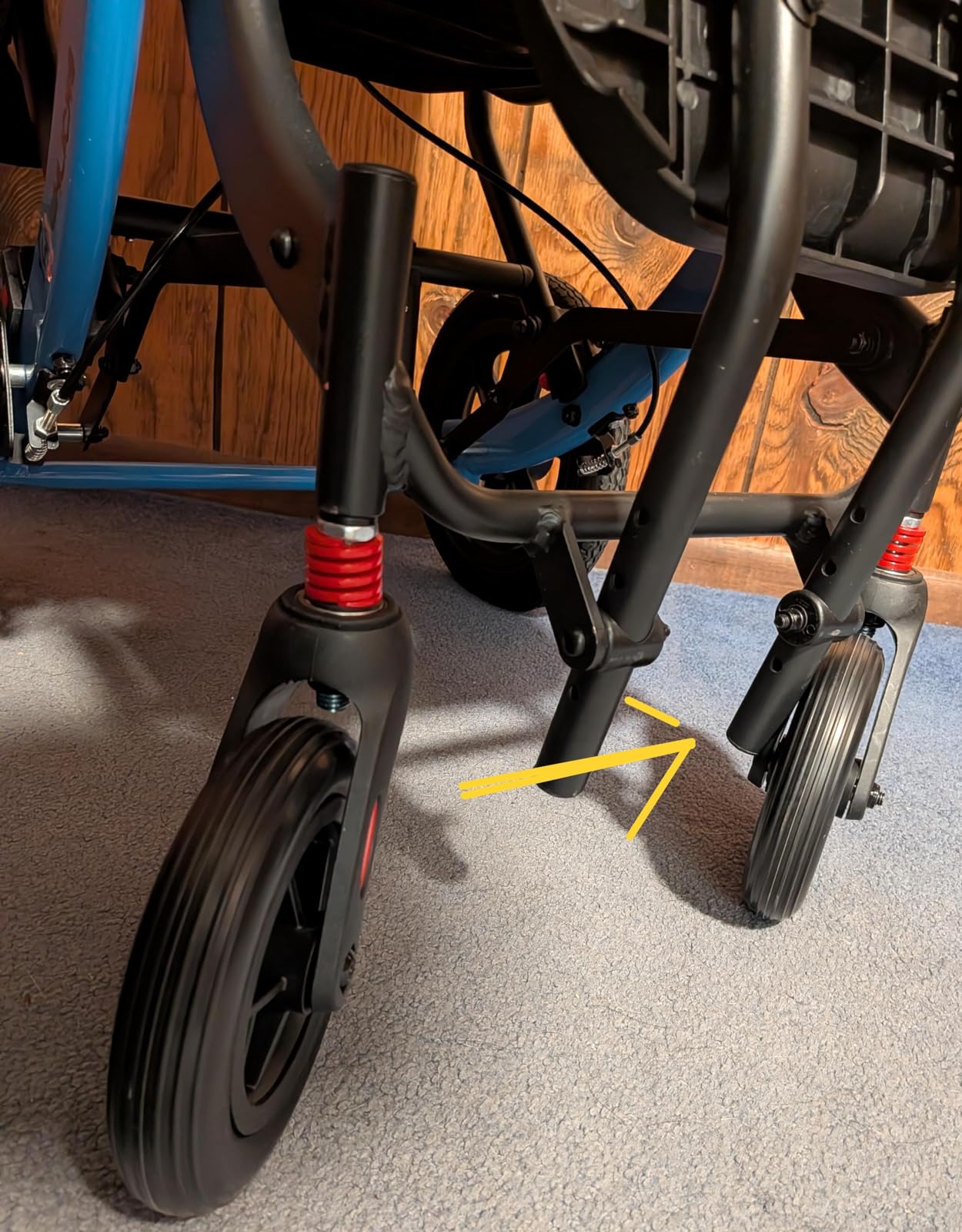 Wheelchairs for Adults Transport Chair Lightweight Foldable with Telescopic Handle, 17-Inch Seat Width Portable Folding Travel Wheel Chairs for Seniors (June Updated Version) customer photo 2