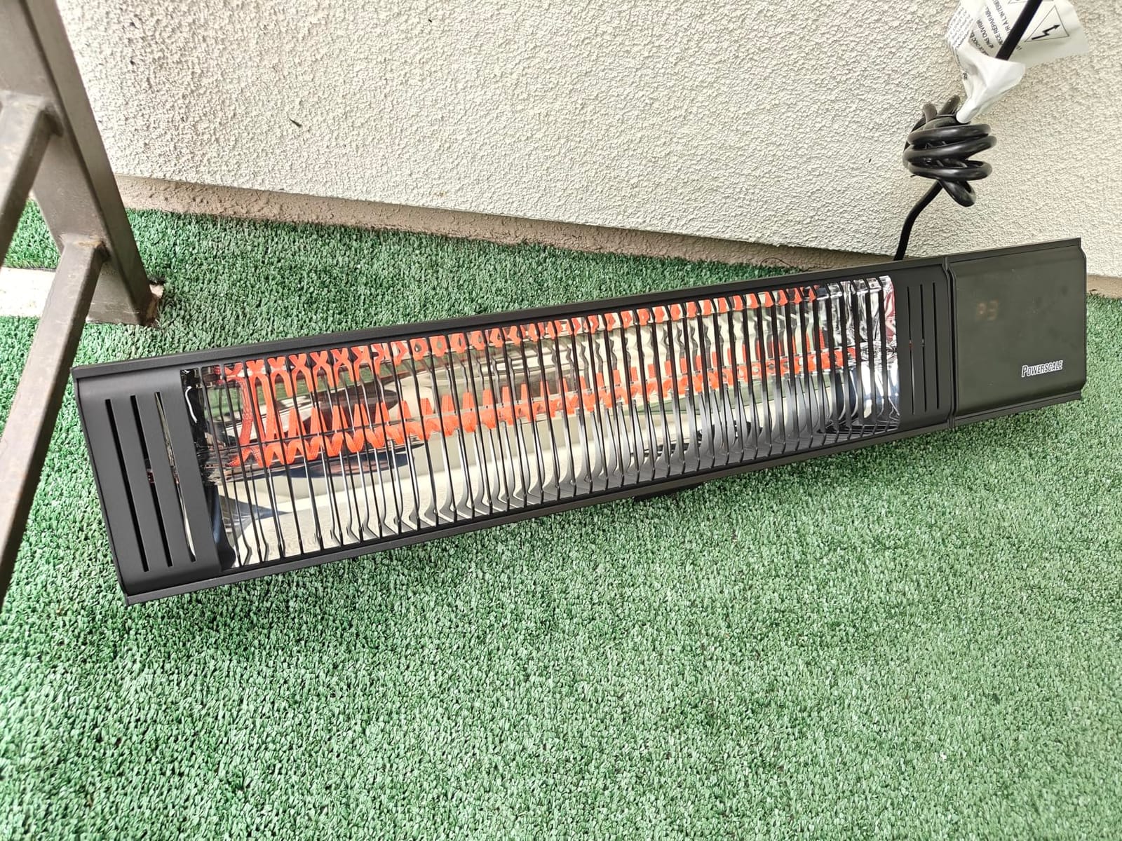 Powerscale 1500W Electric Patio Heater, IP65 Waterproof, Remote, Fast Heating, 4 Heat Levels, 24H Timer & Memory Function, Wall Mounted Indoor/Outdoor Heater for Patio, Garage, Backyard, Black customer photo 2