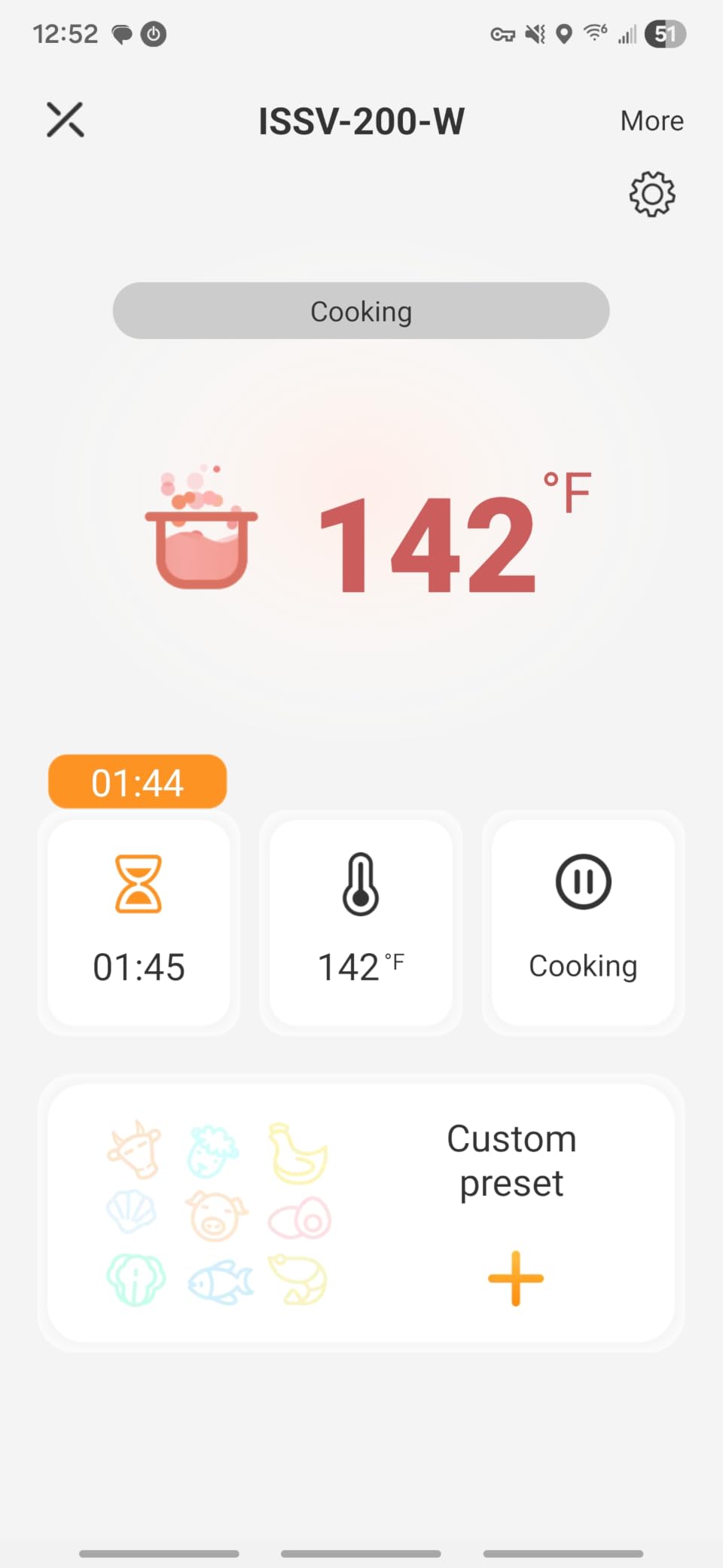 Sous Vide Cooker WiFi 1000W, Sous Vide Machine ISSV-200-W with APP w/ 18 Recipes, Timer Alarm & Calibration, 3D Fast Heating, Ultra-Quiet Thermal Immersion Circulator for Steak & Home Cooks customer photo 1