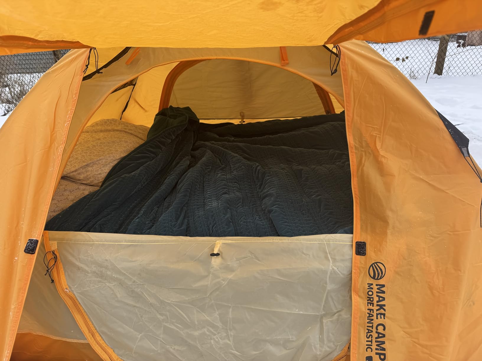 BISINNA 4 Season Tent for Backpacking Winter Tents 2 Person Lightweight Cold Weather Tents Waterproof Double Layer All Season Tent Aluminum Alloy Poles Easy Set Up for Camping, Hiking, Outdoor customer photo 1