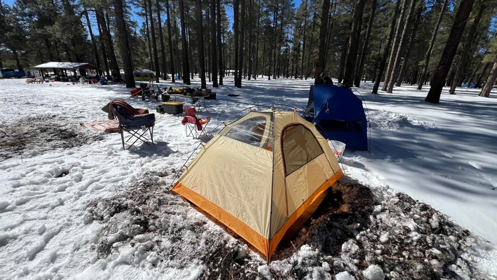 BISINNA 4 Season Tent for Backpacking Winter Tents 2 Person Lightweight Cold Weather Tents Waterproof Double Layer All Season Tent Aluminum Alloy Poles Easy Set Up for Camping, Hiking, Outdoor customer photo 2