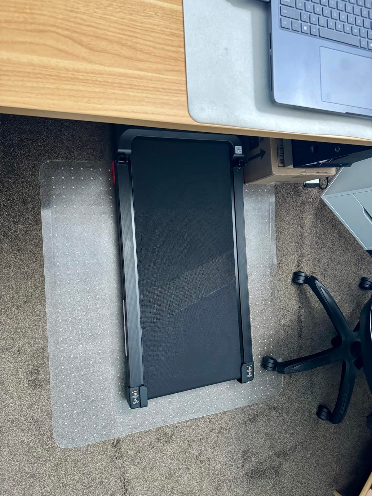 Walking Pad Treadmill for Home - Folding Treadmills with Handle Bar Portable Compact Fold up Indoor Foldable Handles Electric Walk Pads Small Spaces Mini Running Quiet Under Bed Office customer photo 1