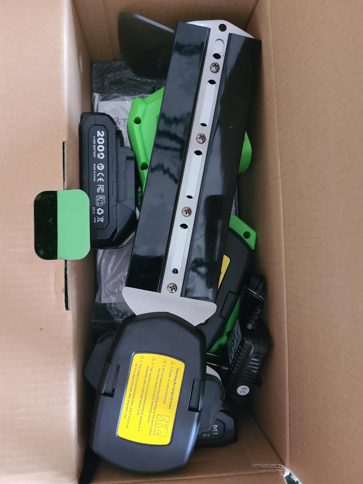 TaskStar 20V Pole Hedge Trimmer Cordless with Handle & Shoulder Strap 8.5ft customer photo 2
