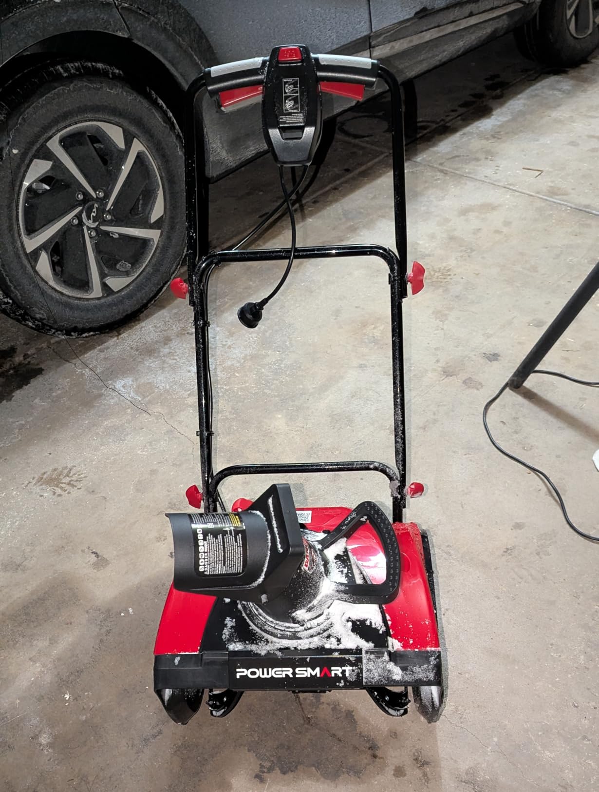 PowerSmart Electric Snow Blower, 21-Inch Corded Snow Thrower, 15-Amp, with LED Light for Yard Driveway Deck customer photo 2