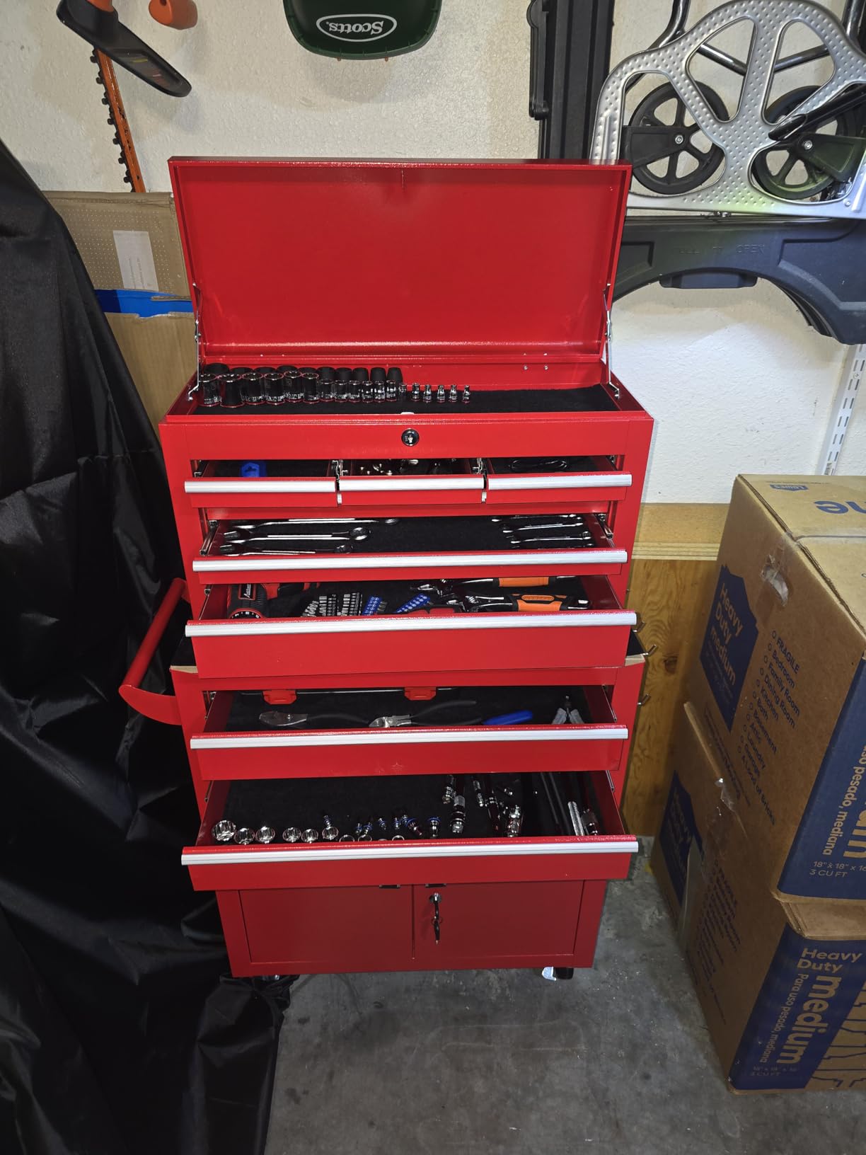 INTERGREAT Rolling Tool Chest with Wheels and 5 Drawers, Detachable Tool Cabinet with Lock for Garage, Locking Mechanic Tool Cart with Black Liner for Warehouse, Workshop, High Capacity customer photo 1