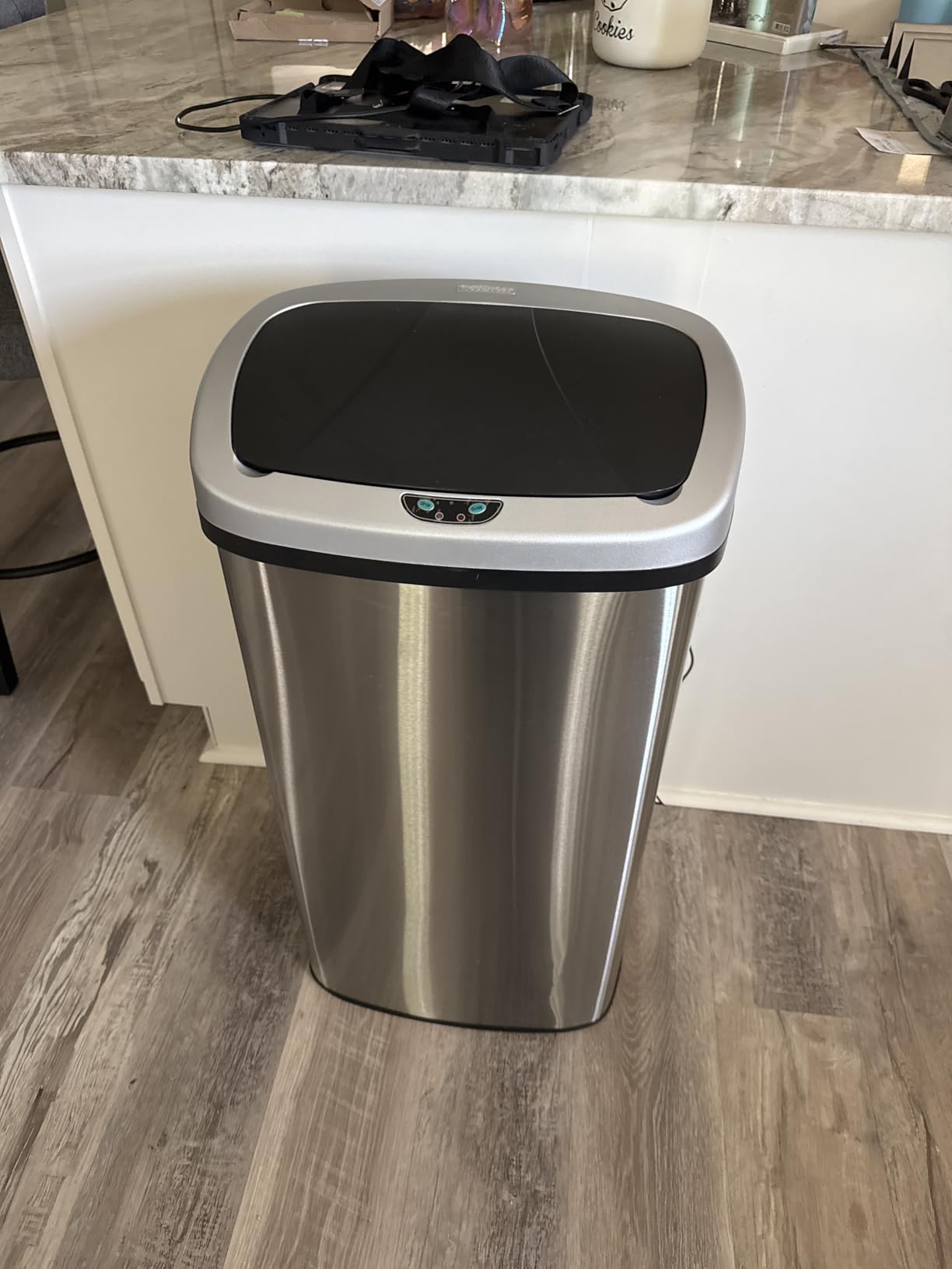 iTouchless 24 Gallon Large Sensor Trash Can with AC Adapter | Odor Filter customer photo 1