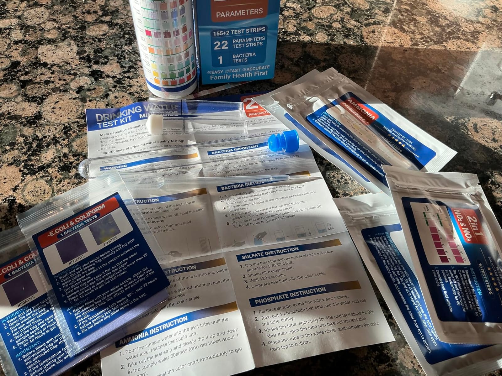 Water Test Kit for Drinking Water, 23-in-1 Water Test Strips for Tap & Well Water, Tests Hardness, Lead, Iron, Copper, Chlorine, Fluoride, pH, Nitrate & More, Fast Home Water Testing, 155 Strips customer photo 1