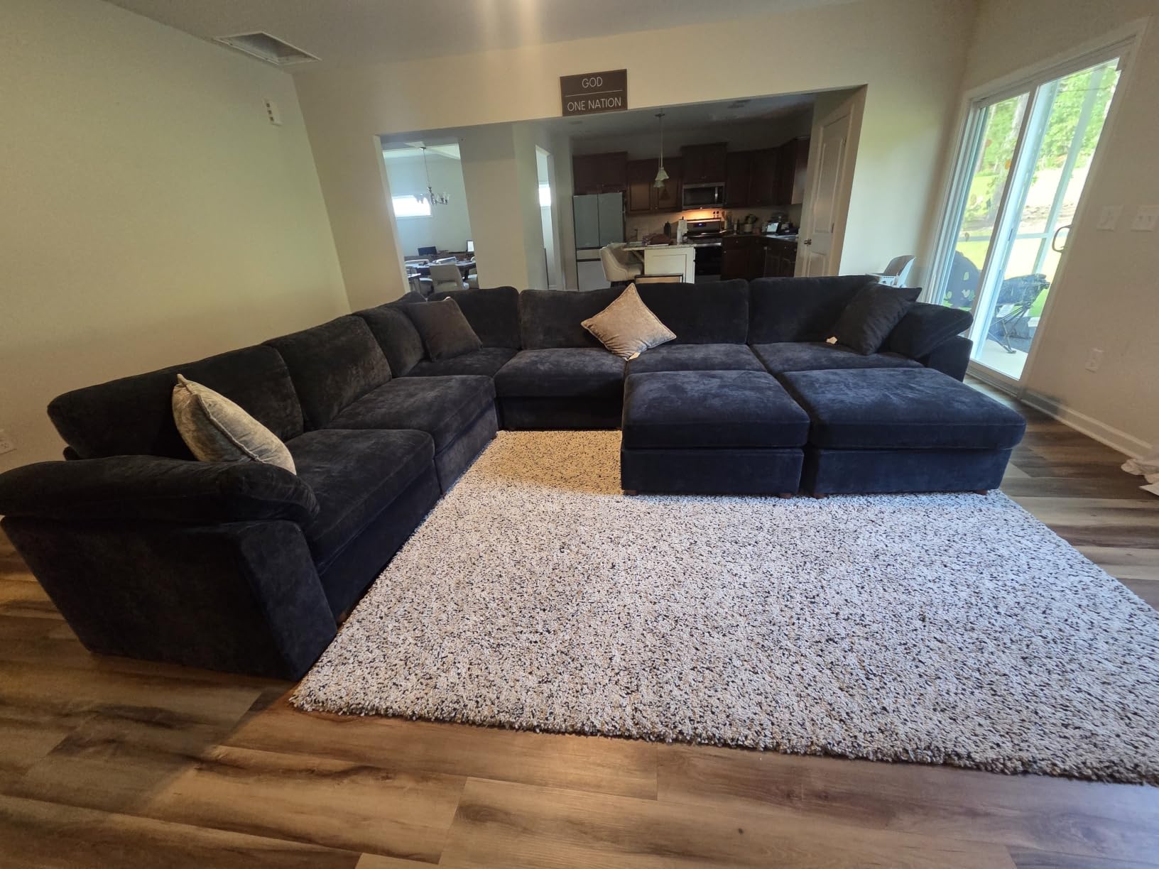 EASE MOOSE Oversized Sectional Modular Sofa, Comfty Deep Seat Couch for Living Room,Solid Wood Frame Sofa,Removable and Washable,Grey customer photo 2