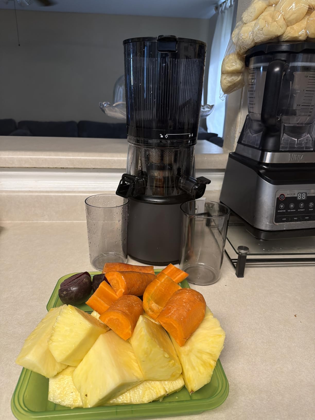 EanOruus Juicer Machines, 3-in-1 Cold Press Juicer, Premium Gray customer photo 2