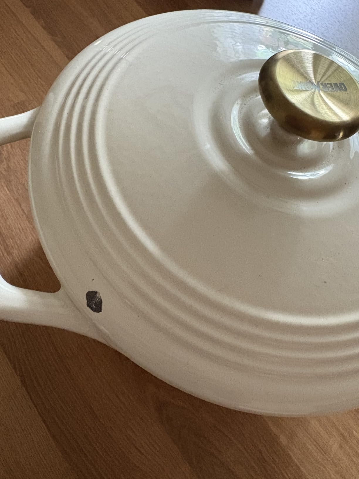 Overmont Enameled Cast Iron Dutch Oven - 5.5QT Pot with Lid Cookbook customer photo 1