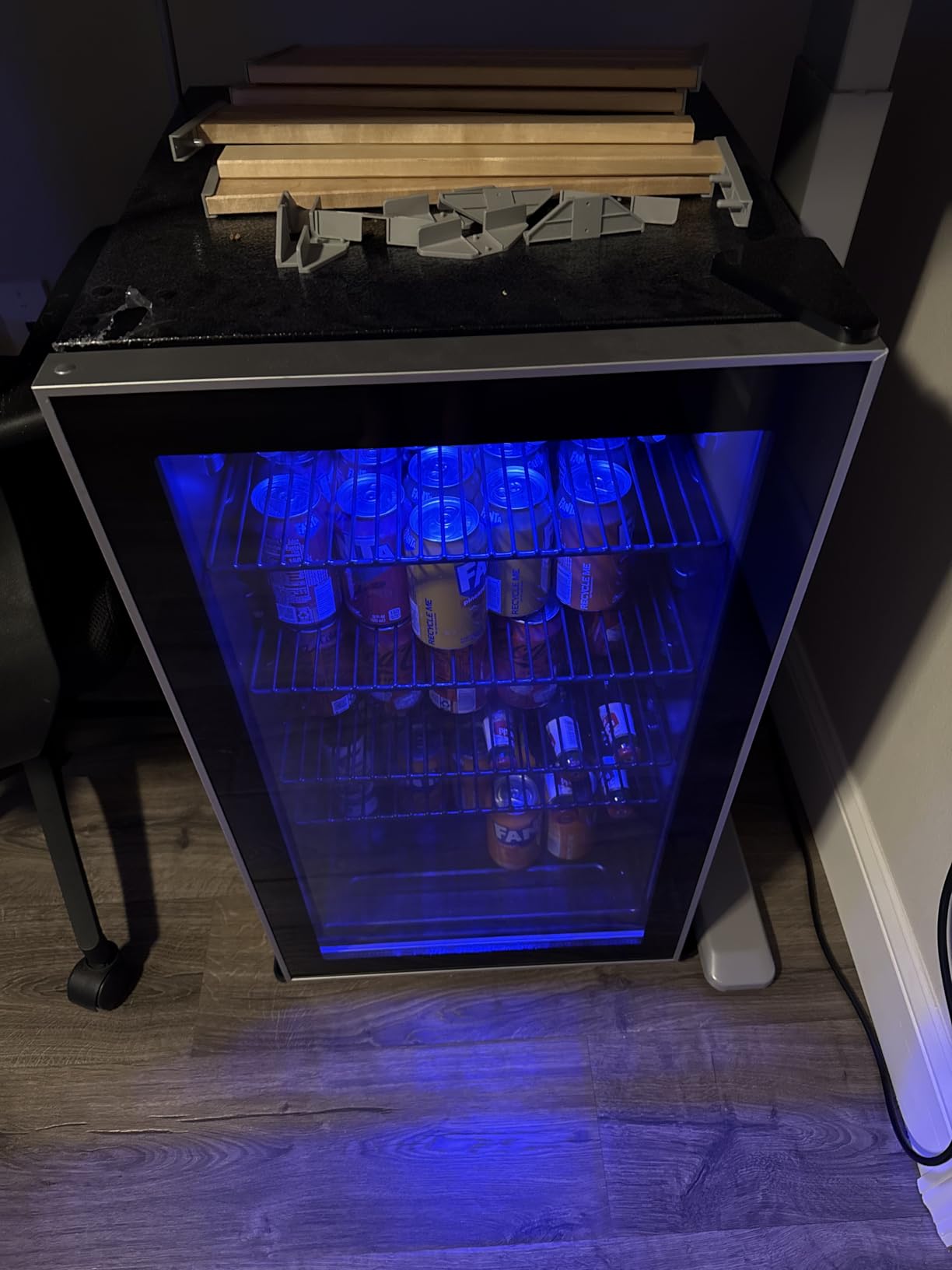 Electactic Wine Cooler 37 Bottle Freestanding Fridge with Stainless Steel Reversible Glass Door, 145 Can Beverage Refrigerator Quiet Compressor for Home Kitchen Bar, 4.5 Cu.ft Silver customer photo 1