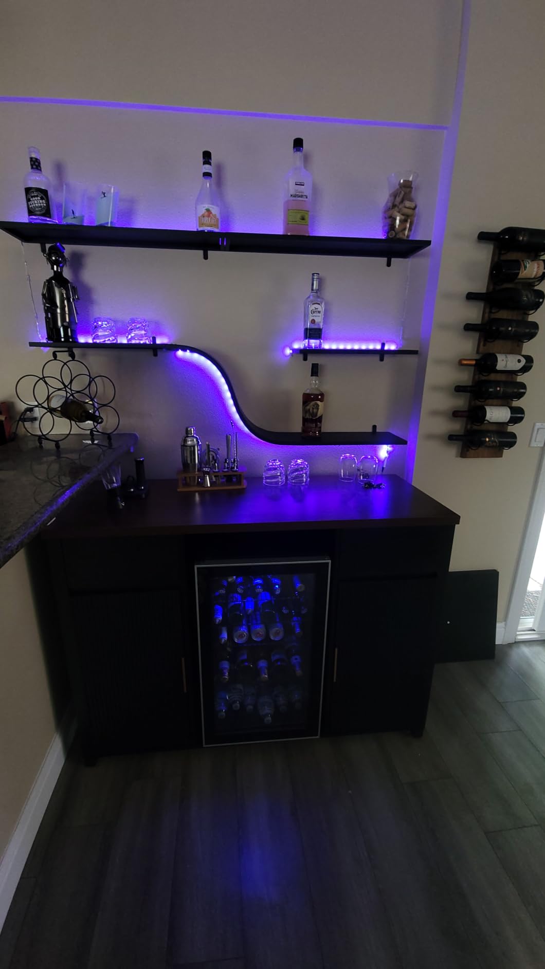 Electactic Wine Cooler 37 Bottle Freestanding Fridge with Stainless Steel Reversible Glass Door, 145 Can Beverage Refrigerator Quiet Compressor for Home Kitchen Bar, 4.5 Cu.ft Silver customer photo 2