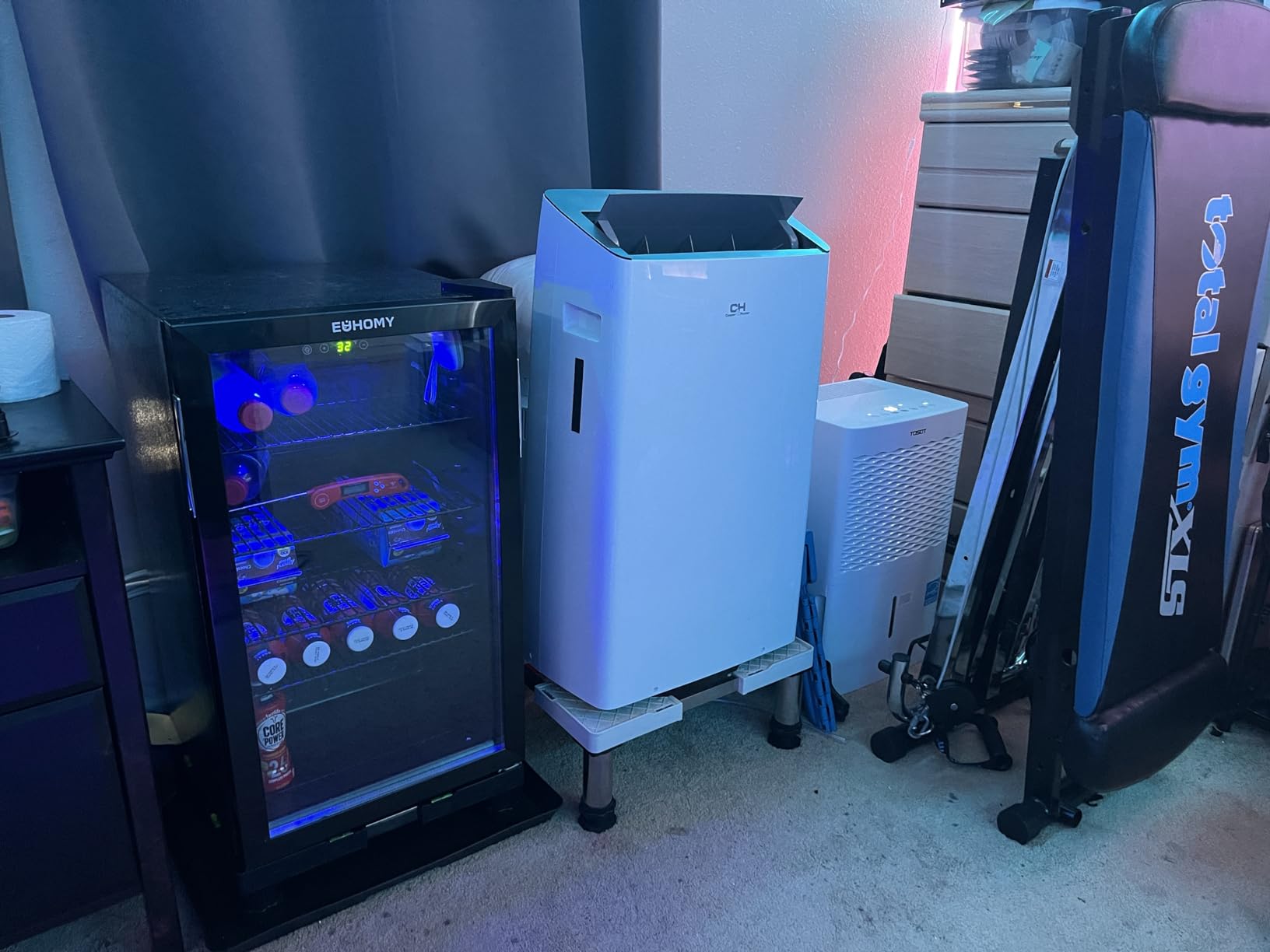 EUHOMY 130 Can Mini Fridge, Beverage Refrigerator with Glass Door, Black customer photo 2