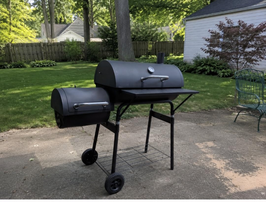 Charcoal Grill Offset Smoker 535 Sq.In.with Front Table for Outdoor BBQ customer photo 2