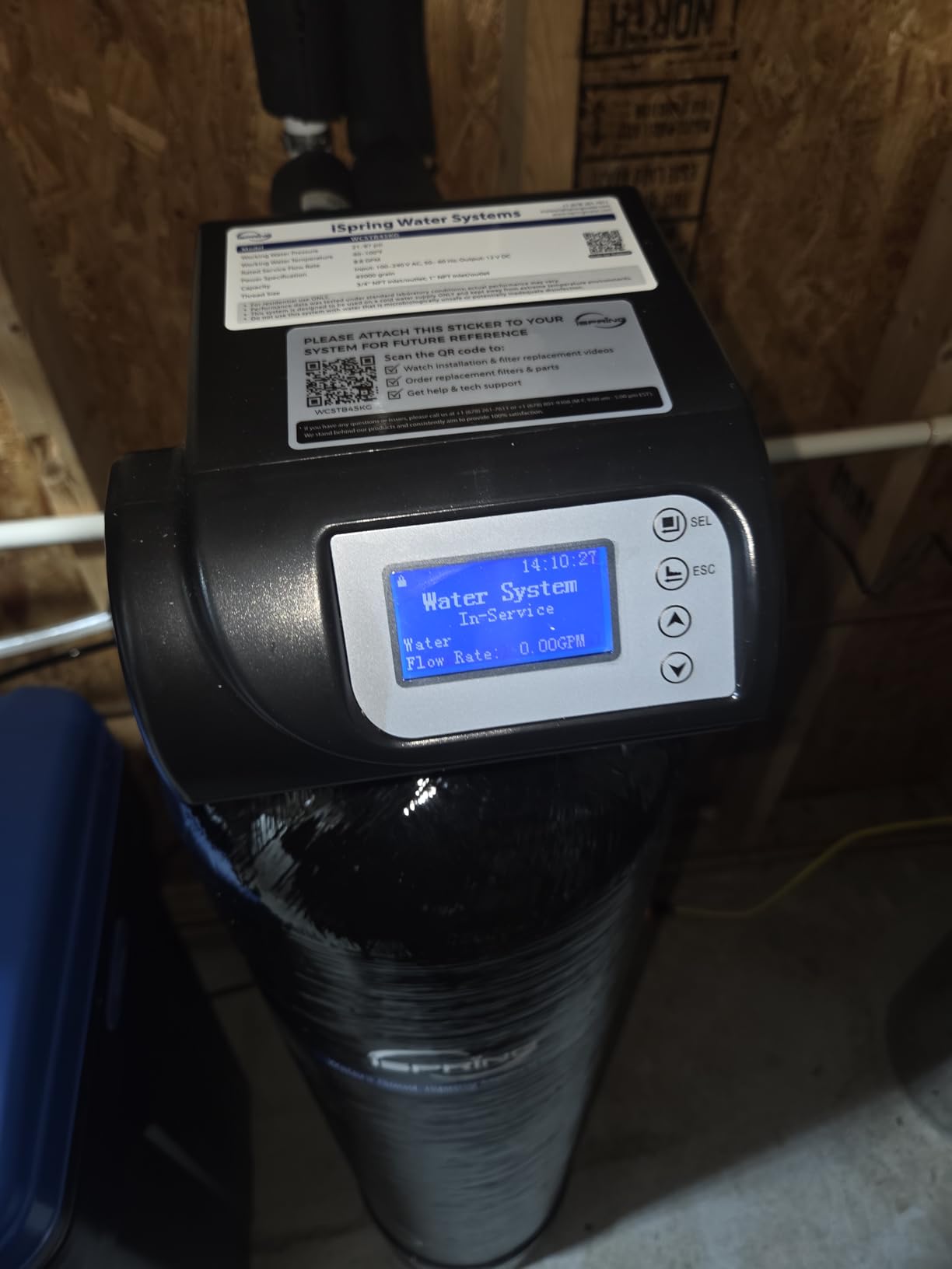 iSpring WCSTB45KG 45,000 Grains Whole House Water Softener with Brine Tank customer photo 1