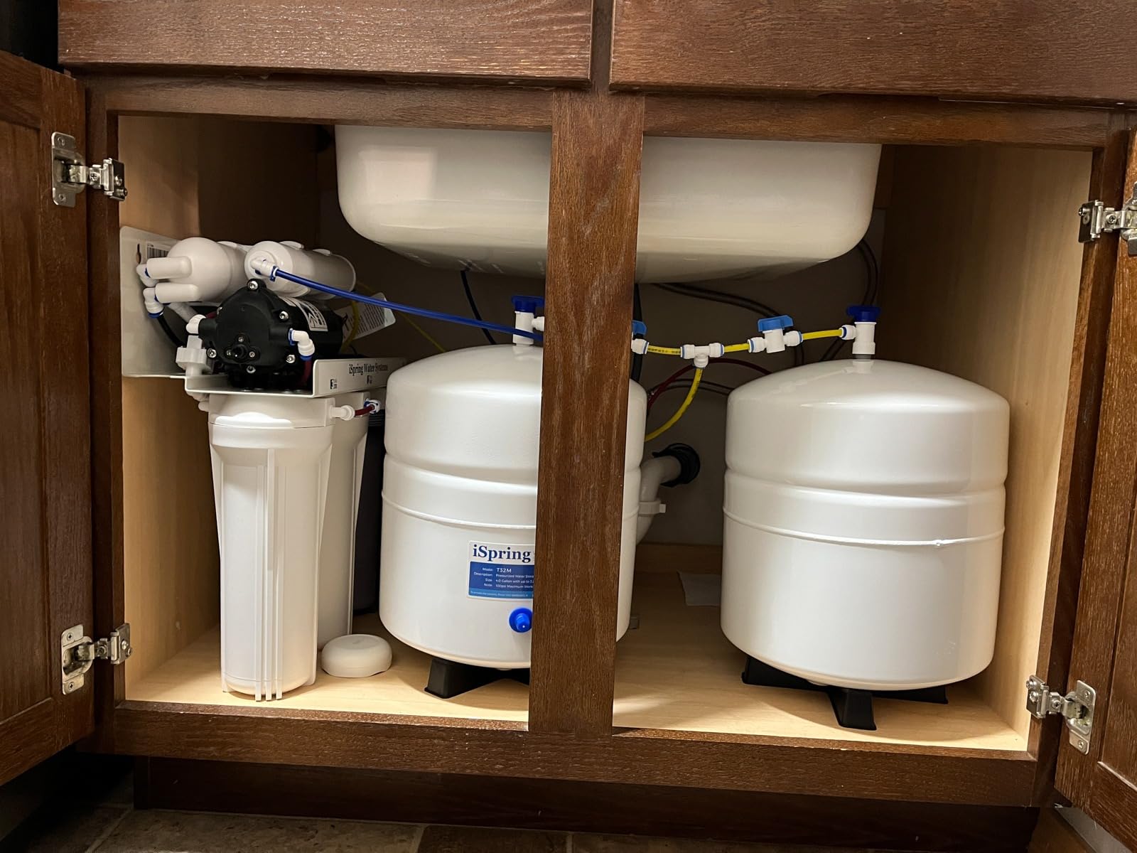 iSpring RO5004F-AK UV Alkaline Reverse Osmosis Water Filter, SGS Tested PFAS and TDS Reduction, 500 GPD Tankless Remineralization RO System Under Sink, Filter Life Monitor, 2:1 Pure to Drain customer photo 1
