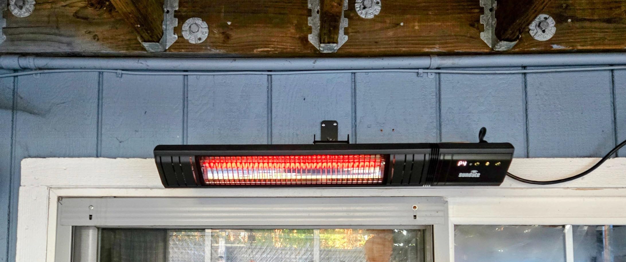 Ceiling Electric Outdoor Heater Wifi Control Wall-Mounted Hanging Patio 1500W Infrared 9 Heat Levels, 24H Timers, Carbon Fiber Tube Heating Wall Heater for Gazebo, Balcony customer photo 2