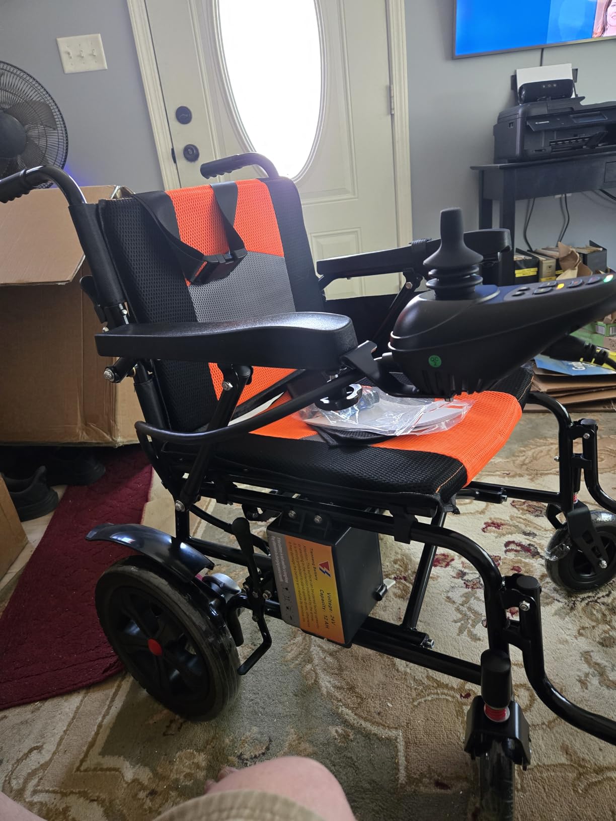 Goldseason 19-Inch Wide Seat Foldable Power Wheelchair for Adults & Seniors, 330+ lb Capacity Lightweight Electric Wheelchair, Motorized All-Terrain Wheelchair for Indoor, Outdoor & Travel, Gray customer photo 1