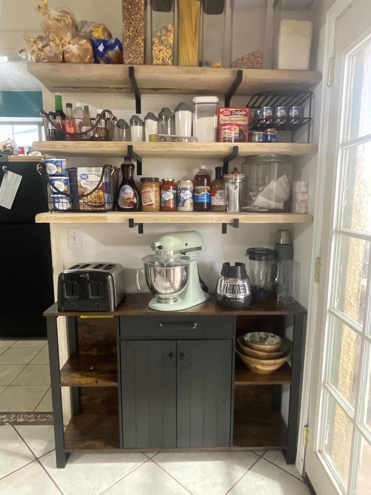 VASAGLE Buffet Cabinet, Sideboard, 2 Doors, 28.4 x 15.8 x 31.5 Inches customer photo 1